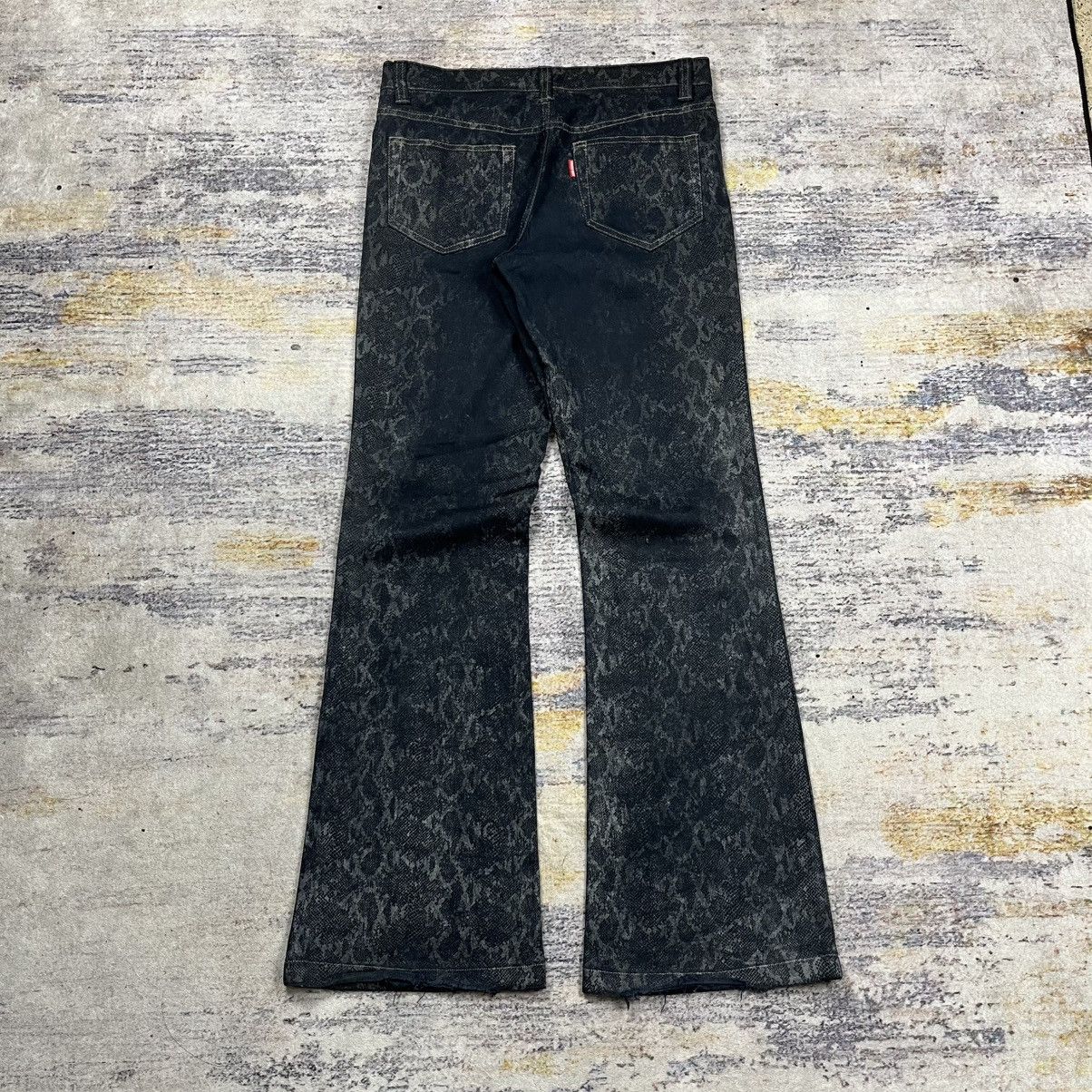 Tornado Mart 00s Tornado mart phyton snake skin flared pants vkei style Size US 30 / EU 46 - 2 Thumbnail