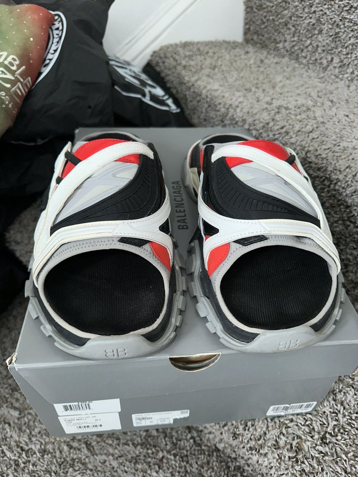 Balenciaga Balenciaga Track Sandals White/Red Size 13 Size US 13 / EU 46 - 3 Thumbnail