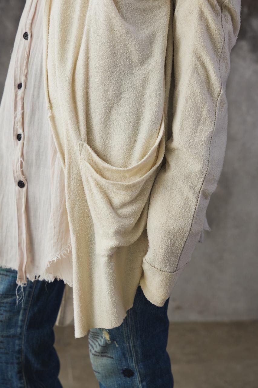 Aleksandr Manamis Aleksandr Manamïs Textured Knit Asymmetric Draped Cardigan Size US M / EU 48-50 / 2 - 6 Thumbnail