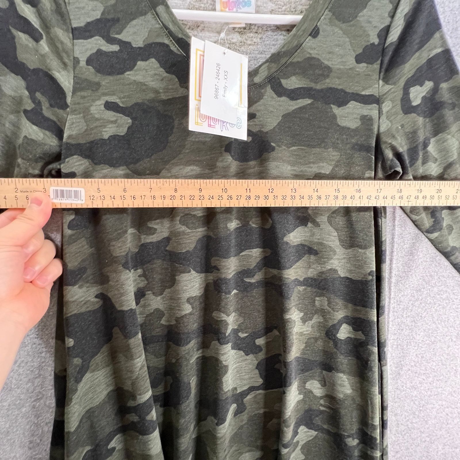 Other LuLaRoe Dress Women Size XXS Green Camo Long Sleeve Size XXS / US 00 / IT 34 - 6 Thumbnail