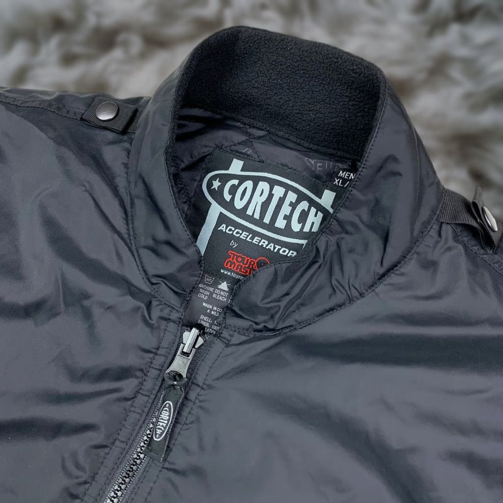 Ring Jacket Cortech Men’s Motorcycle Jacket Black XL Removable Sleeves Full Zip Insulated 100% Polyester Size US XL / EU 56 / 4 - 1 Thumbnail
