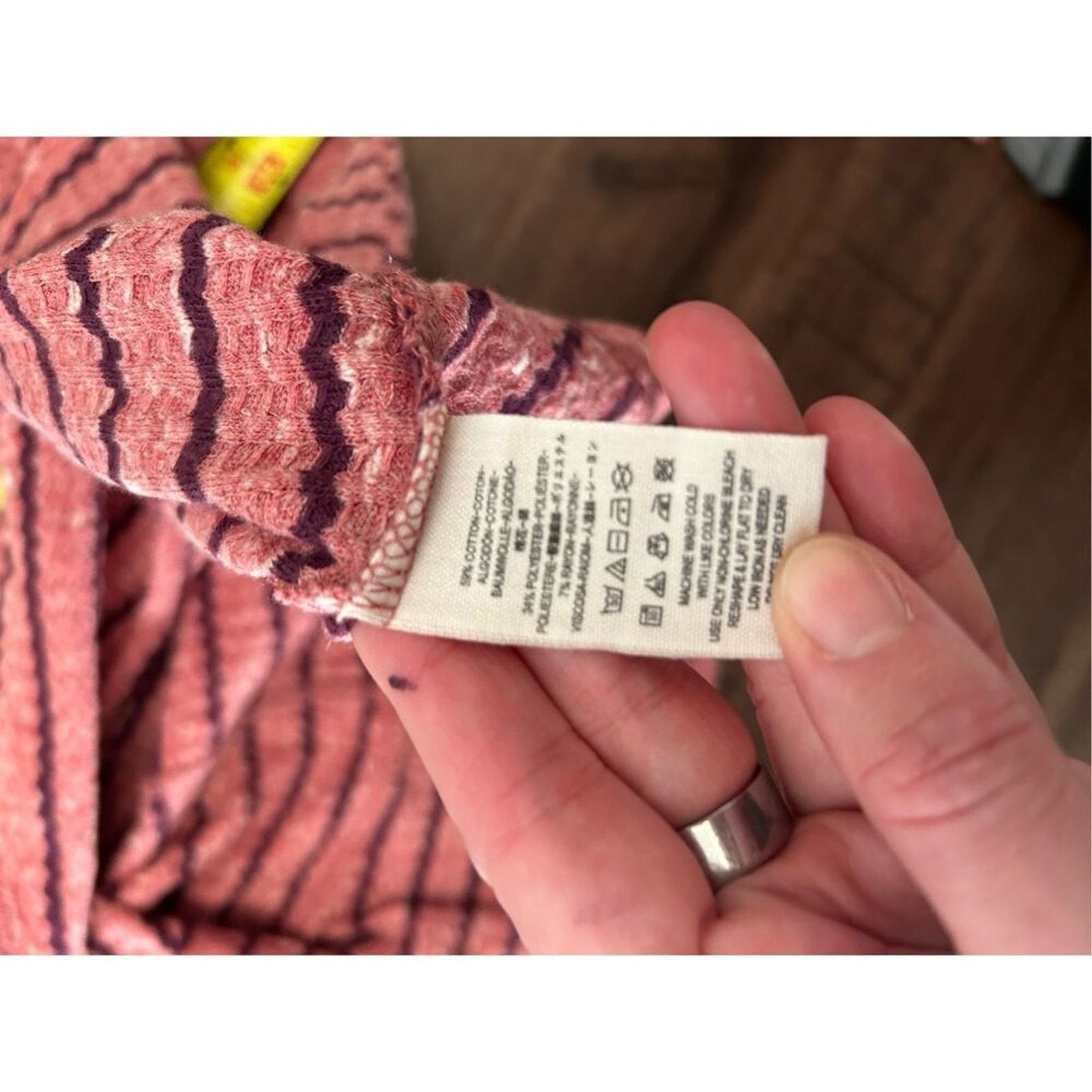 Free People Free People Auntie Em Waffle Knit Peplum Top, Pink, Sz XS Size XS / US 0-2 / IT 36-38 - 5 Thumbnail