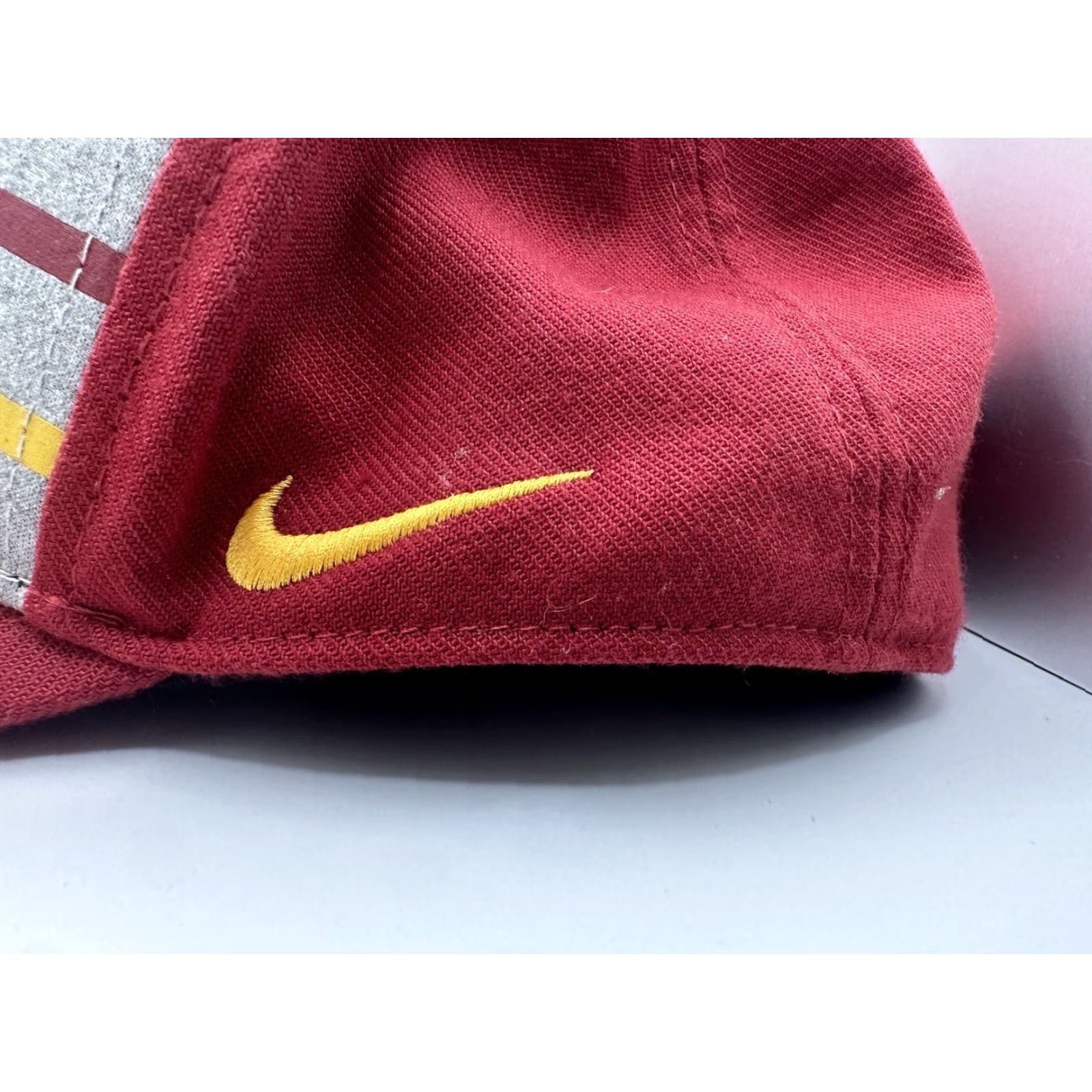 Nike VINTAGE NIKE IOWA STATE CYCLONES MENS CRIMSON RISE STRUCTURED SWOOSH FLEX HAT Size ONE SIZE - 3 Thumbnail