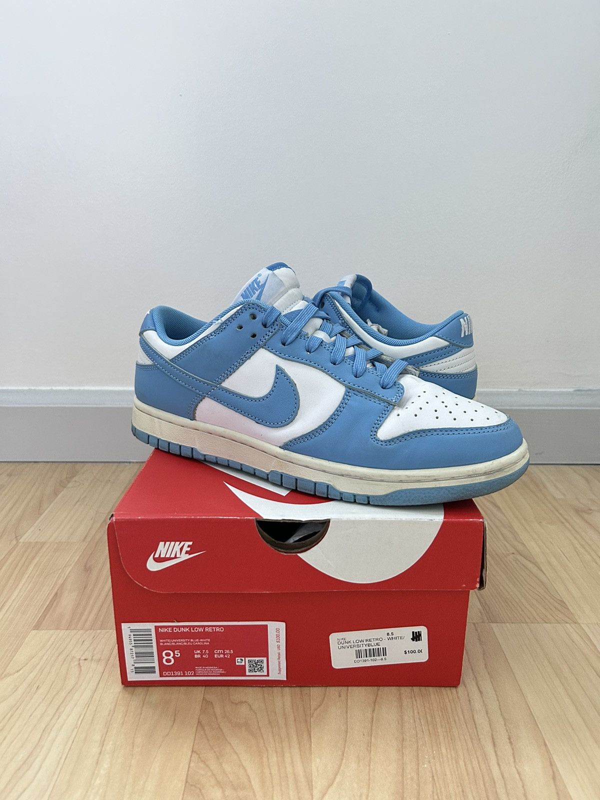Nike NIKE DUNK LOW UNC (2021) Size US 8.5 / EU 41-42 - 1 Thumbnail