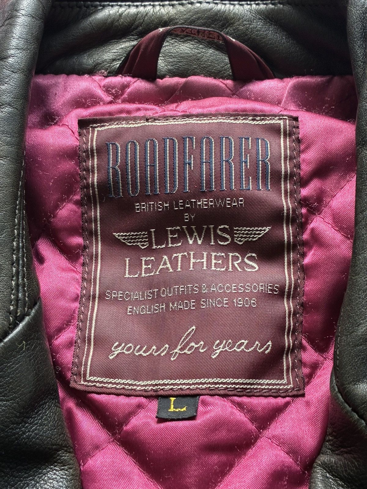 Lewis Leathers Vintage 70s-80s Lewis Leathers Roadfarer gray leather jacket Size US L / EU 52-54 / 3 - 5 Thumbnail