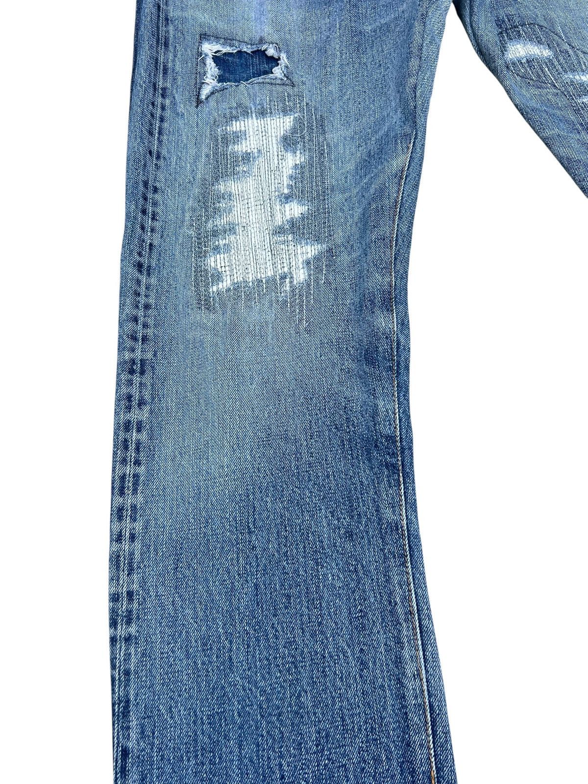 Sugar Cane Trashed Vintage Sugar Cane Distress Denim Selvedge Jeans Size US 33 - 9 Thumbnail