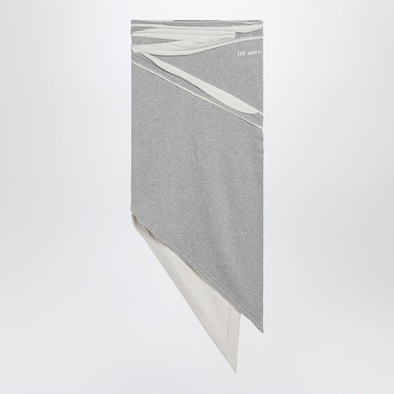 The Attico The Attico Asymmetric Grey Melange Cotton Skirt Size 27" / US 4 / IT 40 - 1 Thumbnail