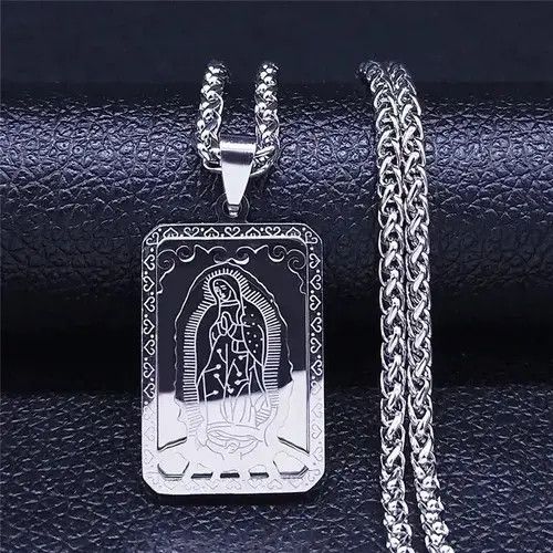 Jewelry Virgin Mary Medal Our Lady of Guadalupe Pendant Necklace Size ONE SIZE - 1 Thumbnail
