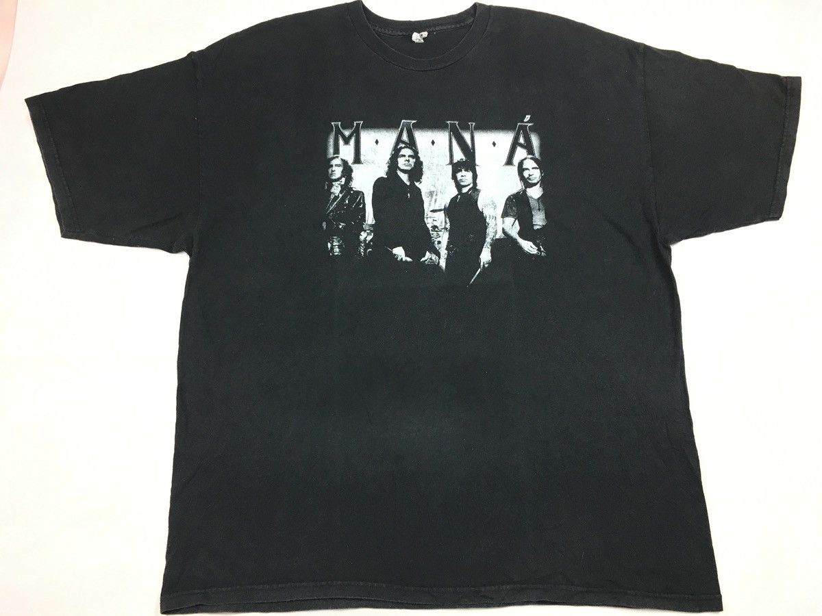 Band Tees × Vintage 90s Mana Band Mexican Pop Rock Printed Tee Size US XL / EU 56 / 4 - 1 Thumbnail