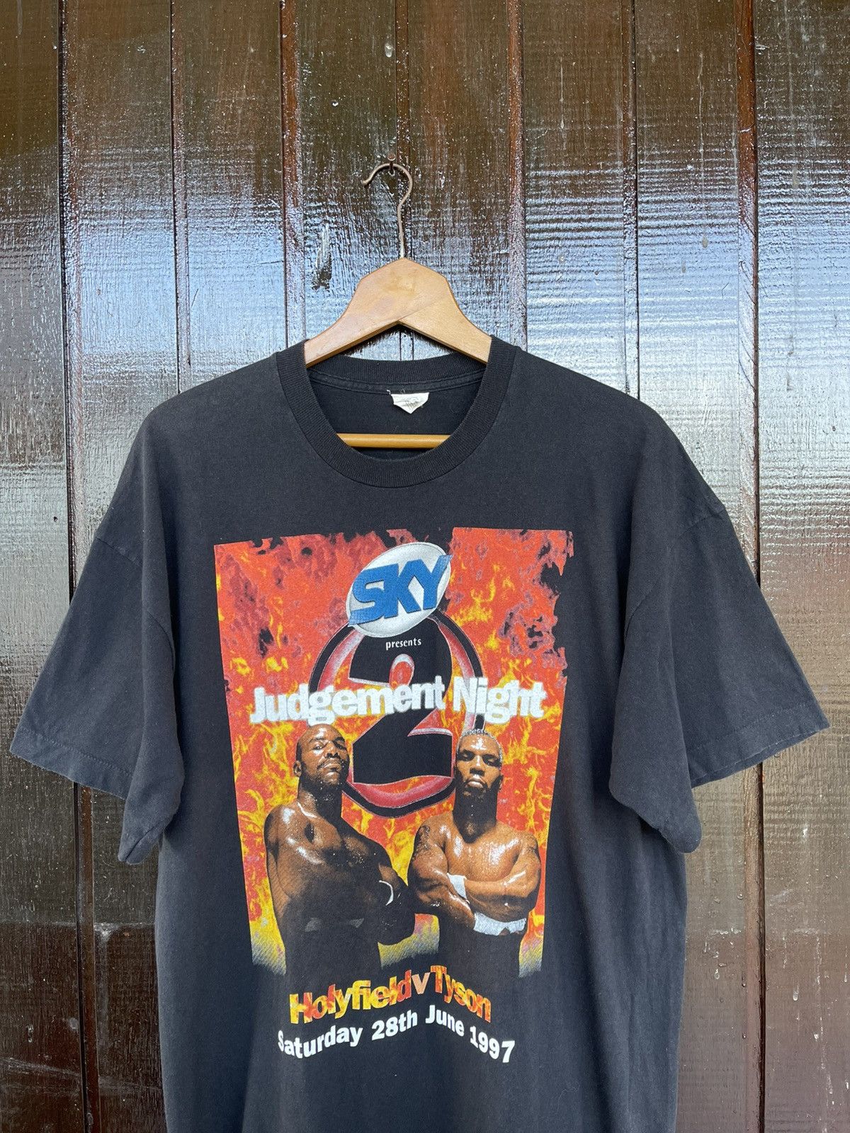 Vintage Vintage 90s Mike Tyson vs Holyfield Boxing Tee Size US XL / EU 56 / 4 - 3 Thumbnail