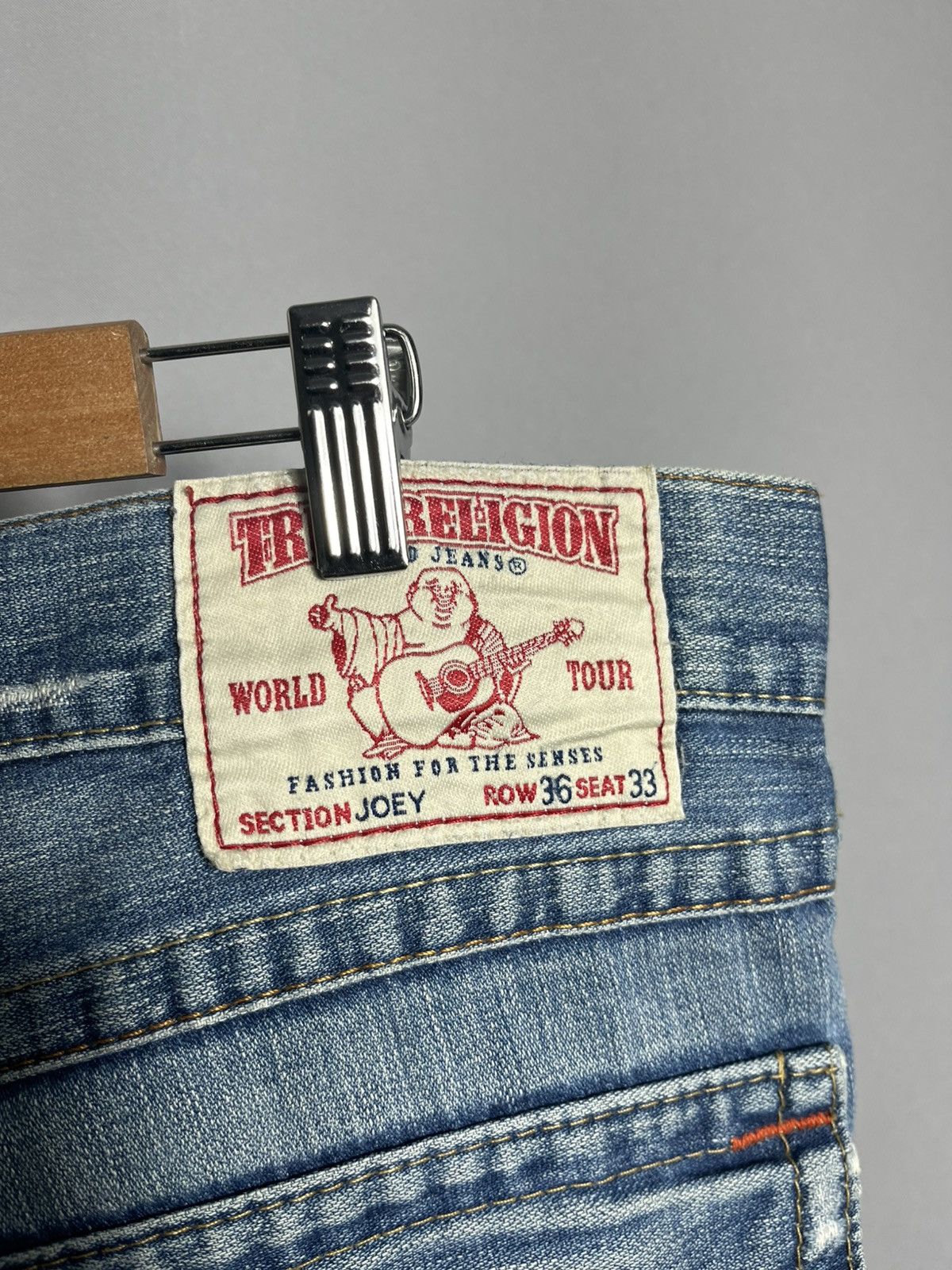 True Religion True Religion Joey Flare Distressed Jeans Denim Blue Size US 36 / EU 52 - 7 Thumbnail