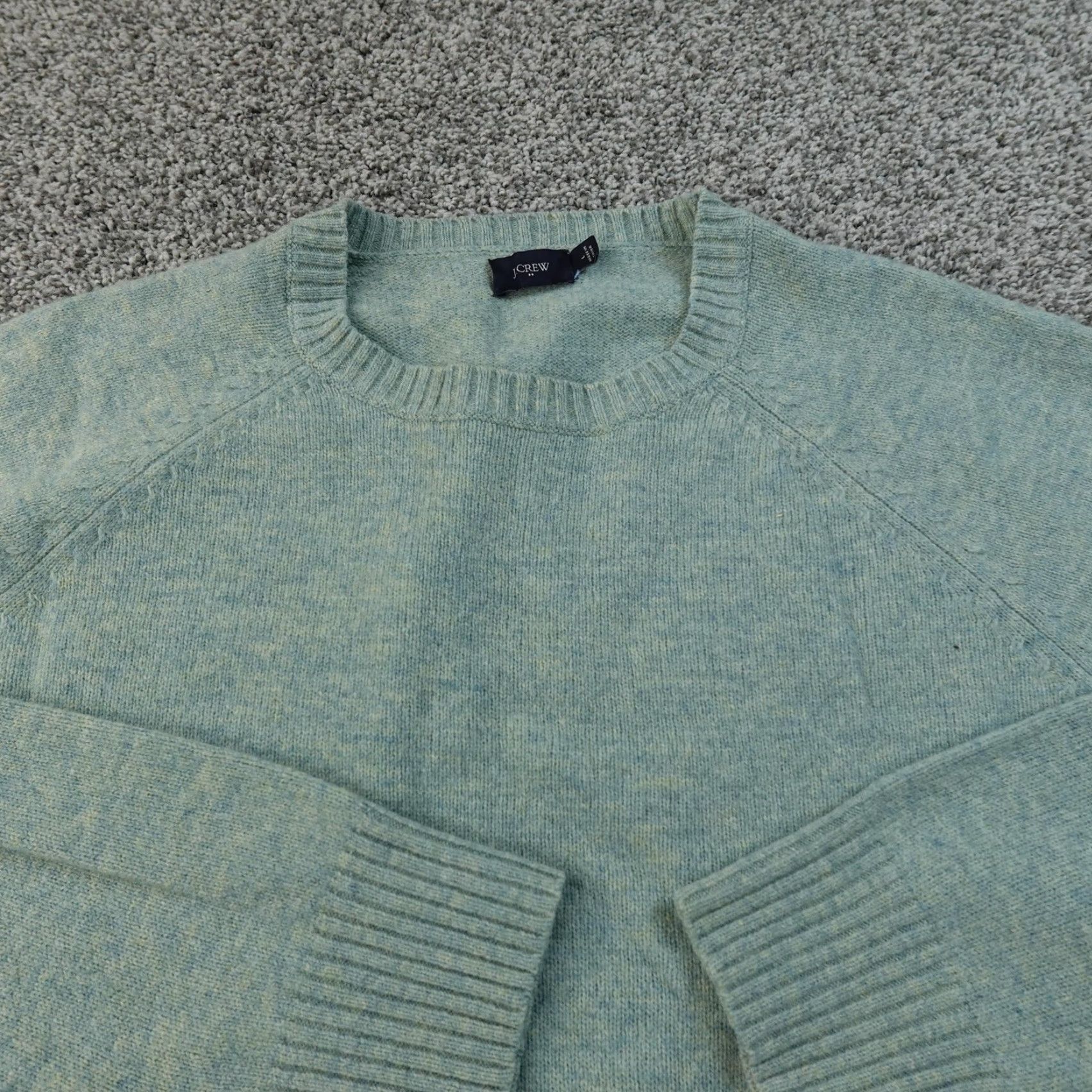 J.Crew J.CREW Sweater Mens L Green Wool Crewneck Knit Pullover Casual Winter Size US L / EU 52-54 / 3 - 3 Thumbnail