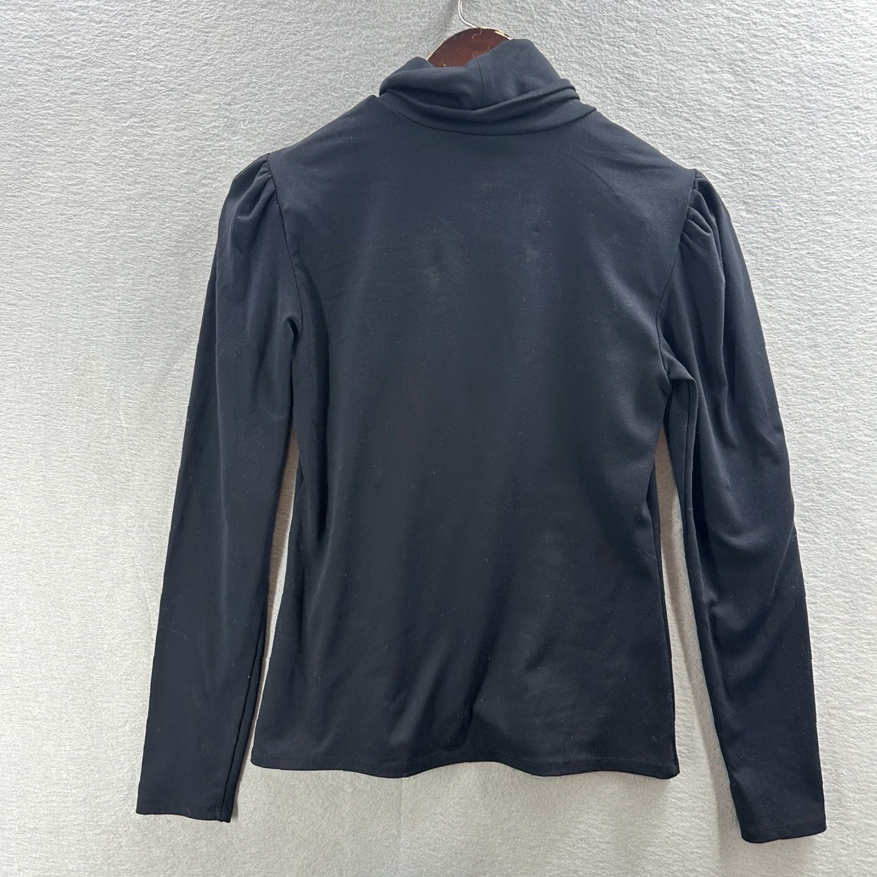 Vintage Rachel Parcell Shirt Women XS Turtleneck Puff Sleeve Red Cotton Blend Pullover Designer Modern Casual Vintage: No Size XS / US 0-2 / IT 36-38 - 5 Thumbnail