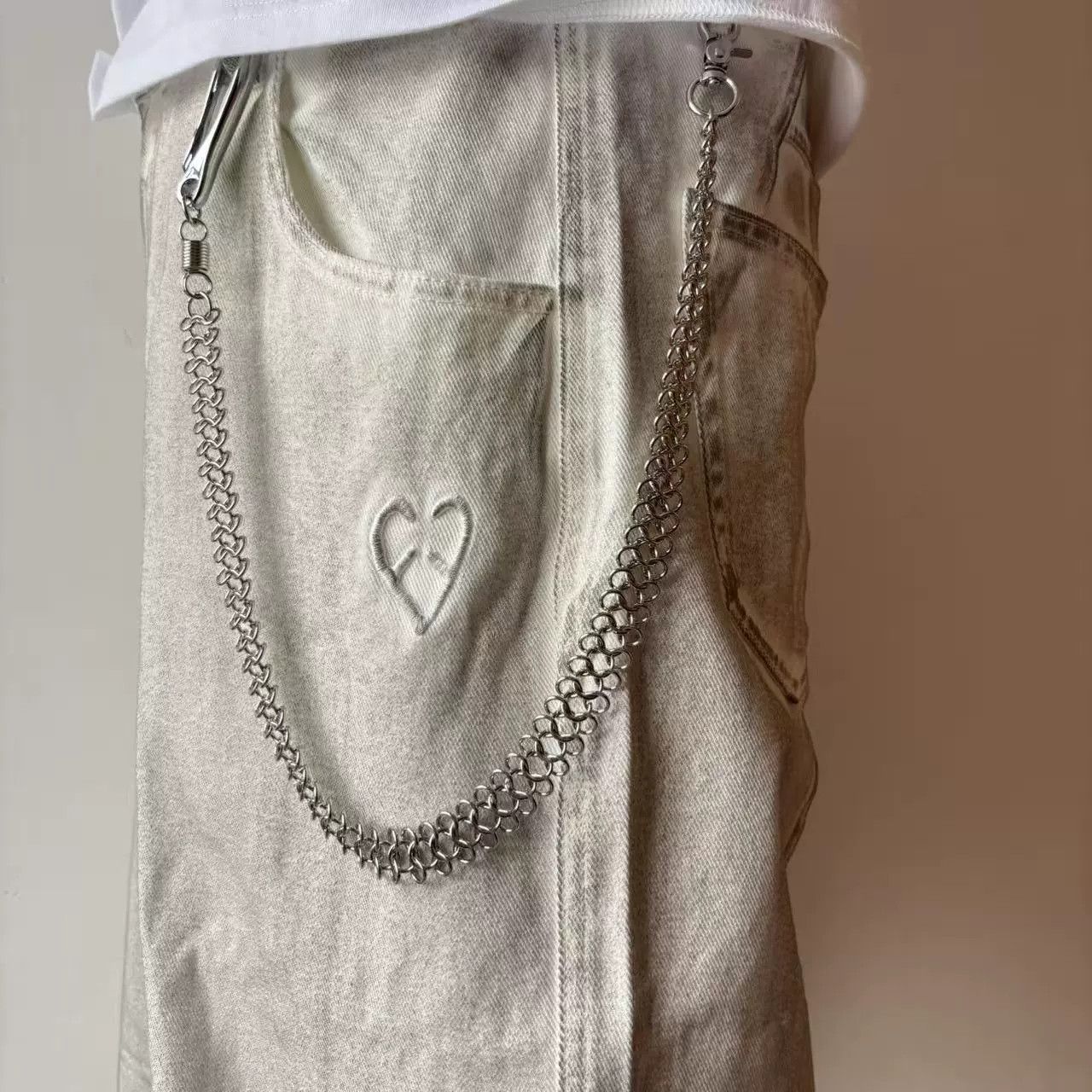 Vintage Retro hip-hop punk style jeans waist chain Size ONE SIZE - 1 Thumbnail