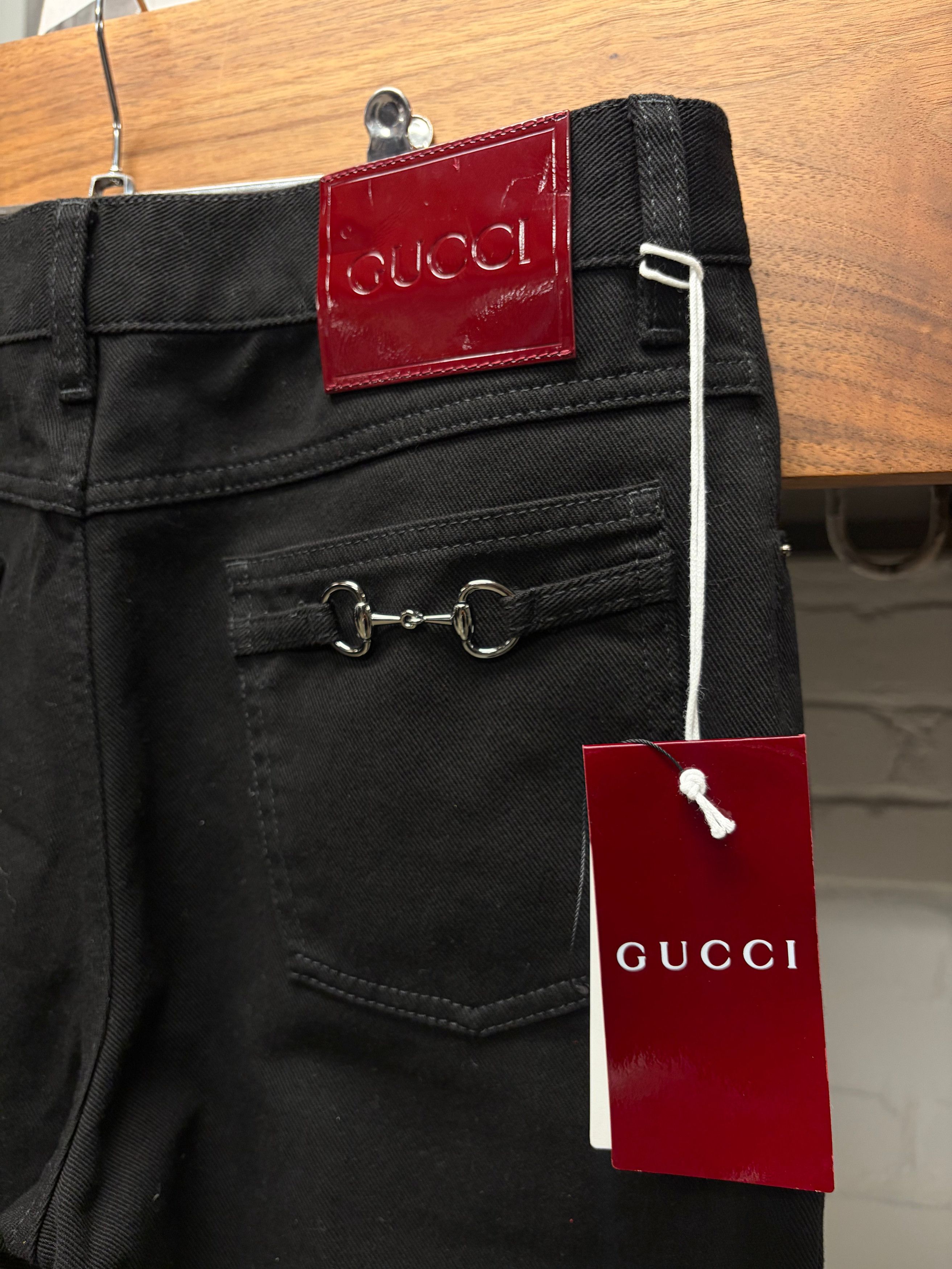 Gucci Gucci by Demna ‘Horsebit’ Back Pocket Black Bootcut Jeans Size US 32 / EU 48 - 2 Thumbnail