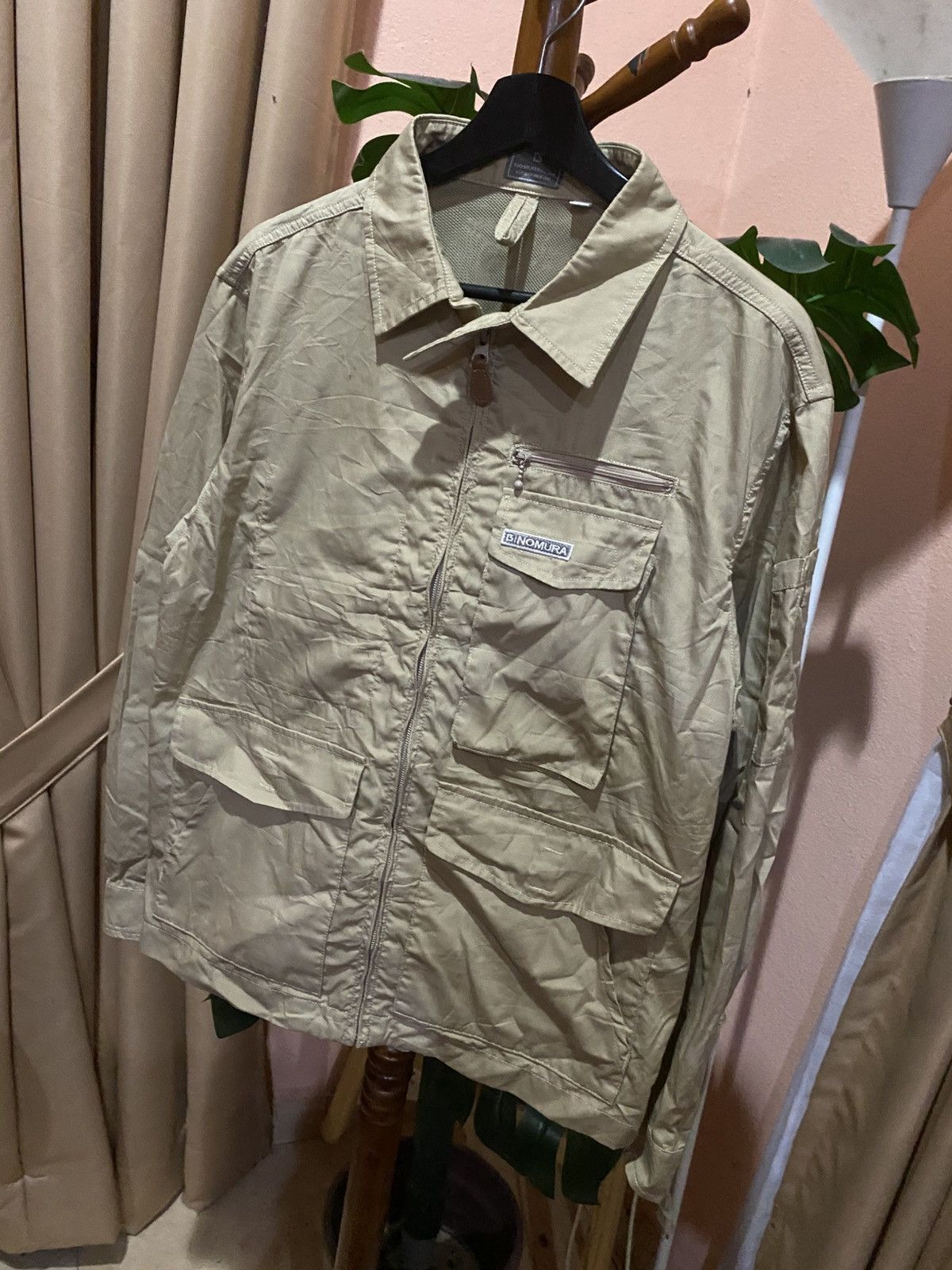 Japanese Brand Vintage Nomura Light Beige Utility Jacket Workwear Japan Size US M / EU 48-50 / 2 - 4 Thumbnail