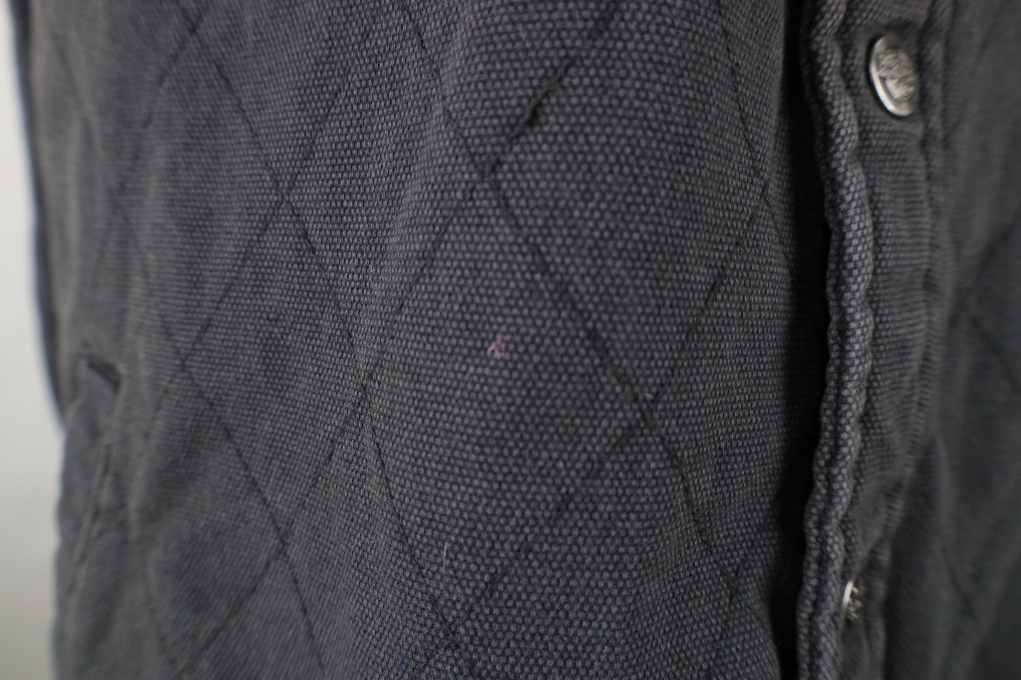 Harley Davidson × Vintage Vintage Harley Davidson Spell Out Canvas Quilted Jacket Gray Size US XXL / EU 58 / 5 - 8 Thumbnail