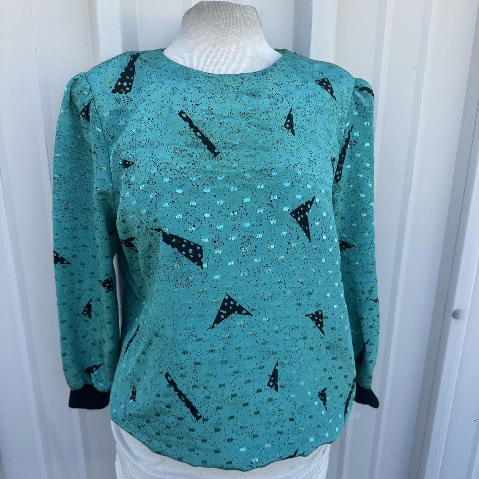 Other Vintage Union made iglwu blouse padded shoulders Size L / US 10 / IT 46 - 1 Thumbnail