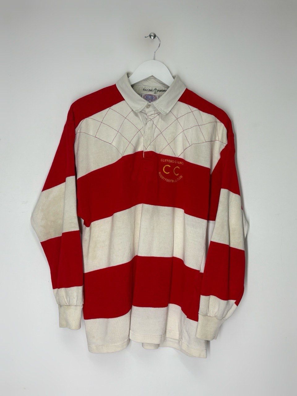 Rugby Ralph Lauren Halbro Vintage 1980s rugby shirt Size US L / EU 52-54 / 3 - 1 Thumbnail