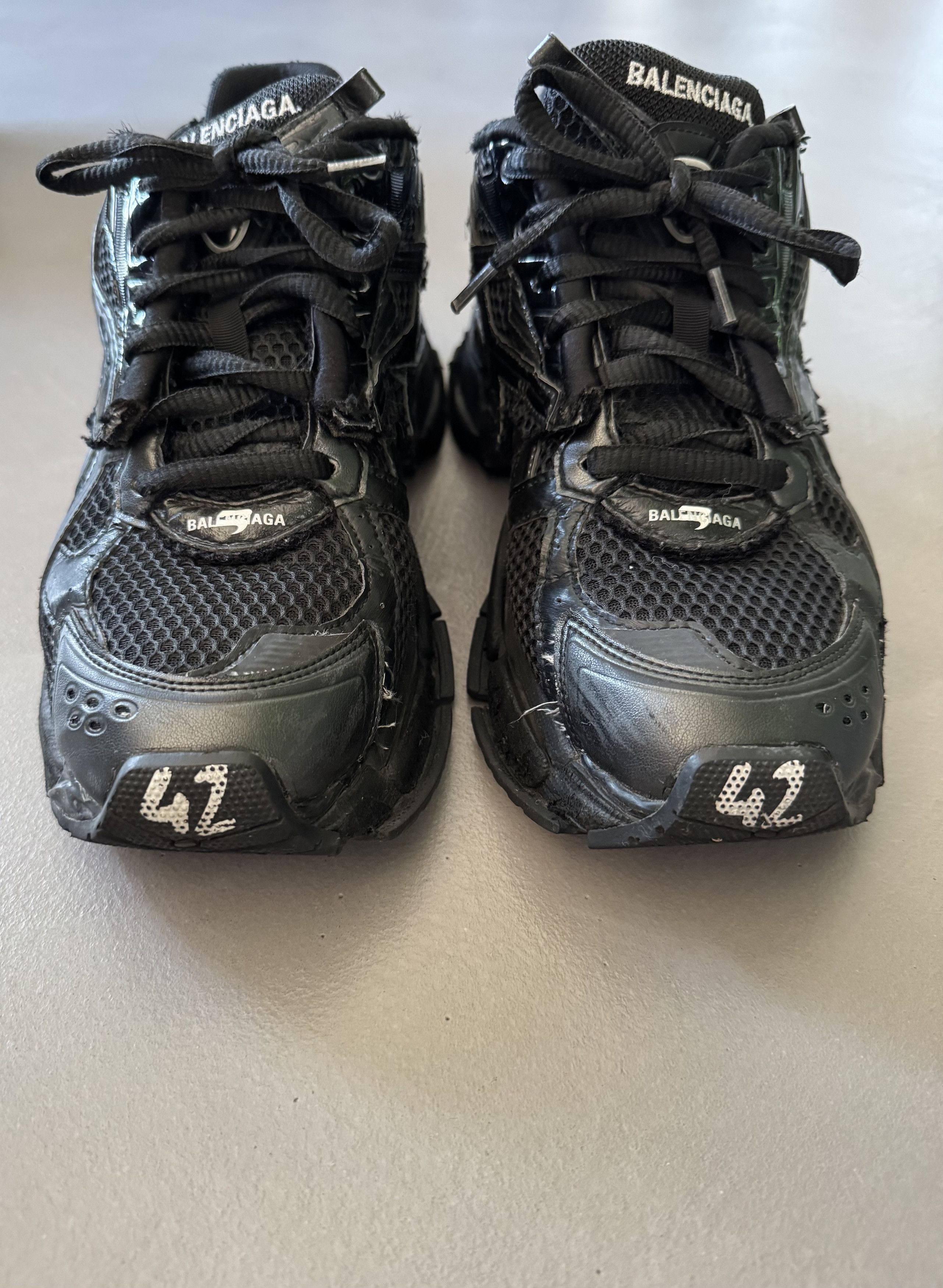 Balenciaga Balenciaga Runner Black, Mesh / Nylon Sneakers - Italy Size US 9 / EU 42 - 2 Thumbnail