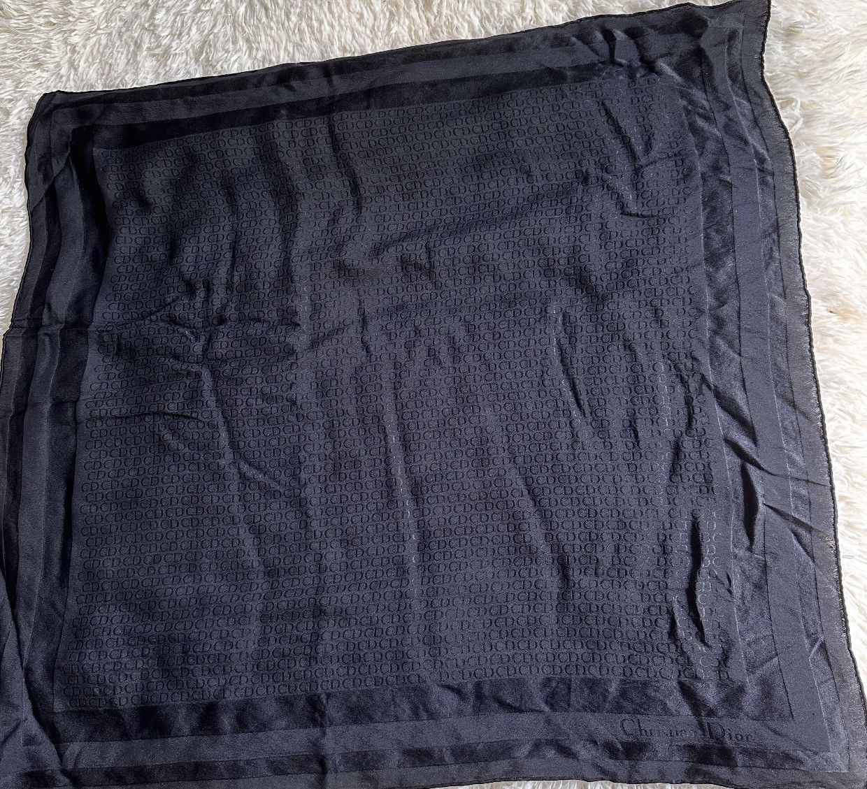 Christian Dior Monsieur Vintage Lot Of 2 Handkerchief Christian Dior Scarf Silk Size ONE SIZE - 1 Thumbnail