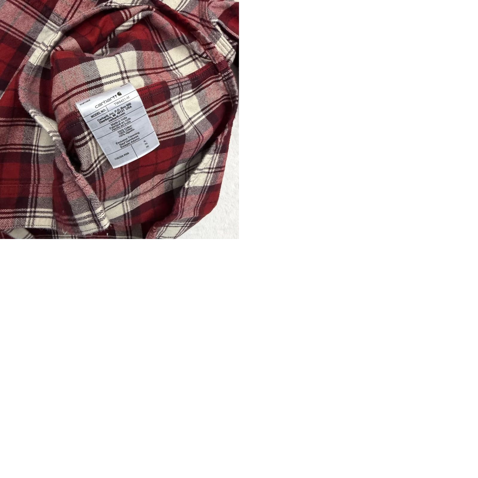 Carhartt Carhartt Flannel Shirt Shacket XL Red Plaid Button-Up Workwear Mens Size US XL / EU 56 / 4 - 10 Thumbnail