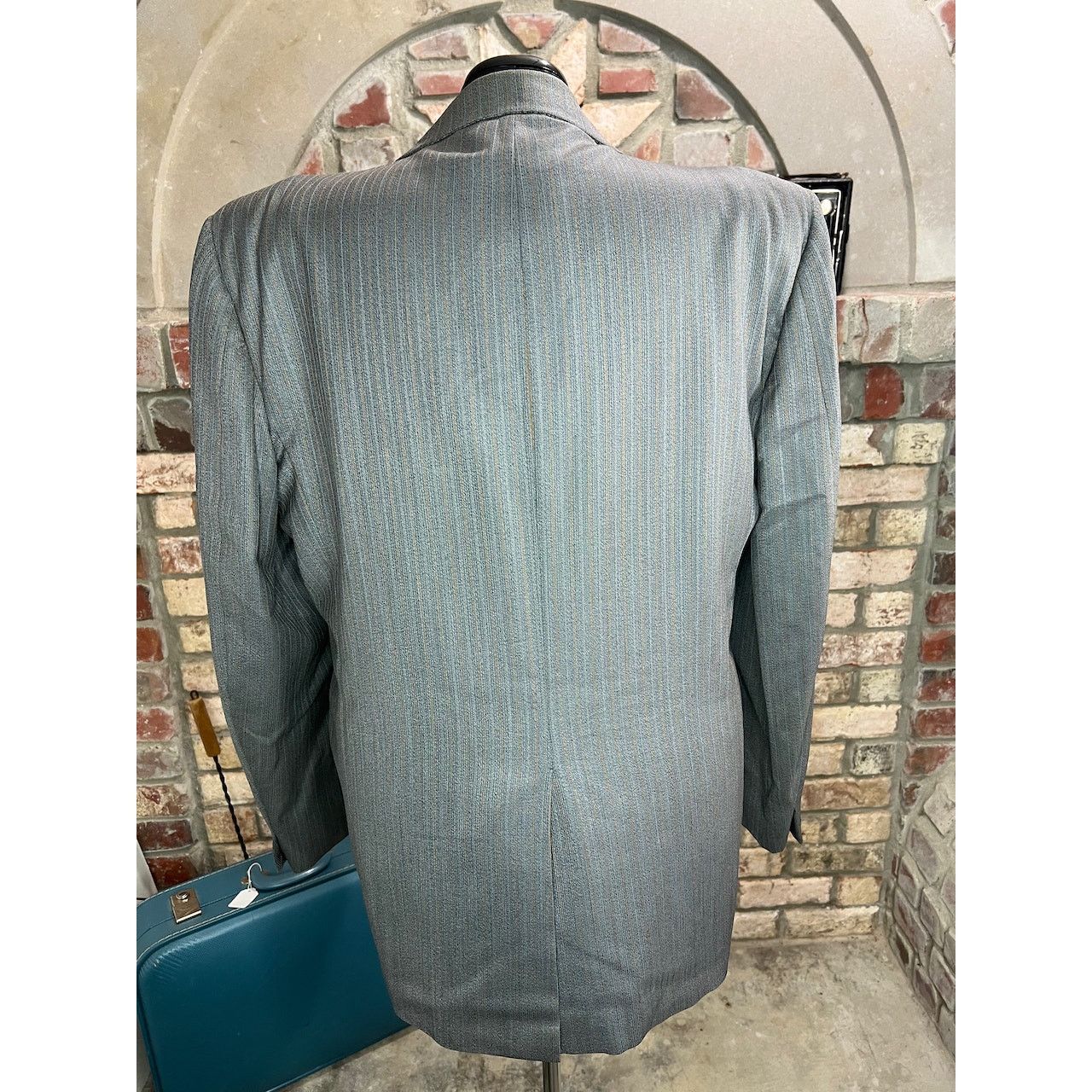 Vintage blazer pinstripe gray orange Size 52R - 6 Thumbnail