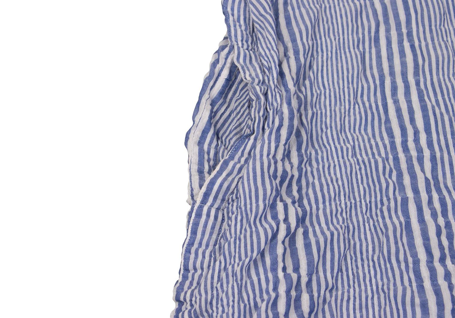 Yohji Yamamoto Yohji Yamamoto Wrinkled Stripe Long Shirt Blue White Size US M / EU 48-50 / 2 - 13 Thumbnail