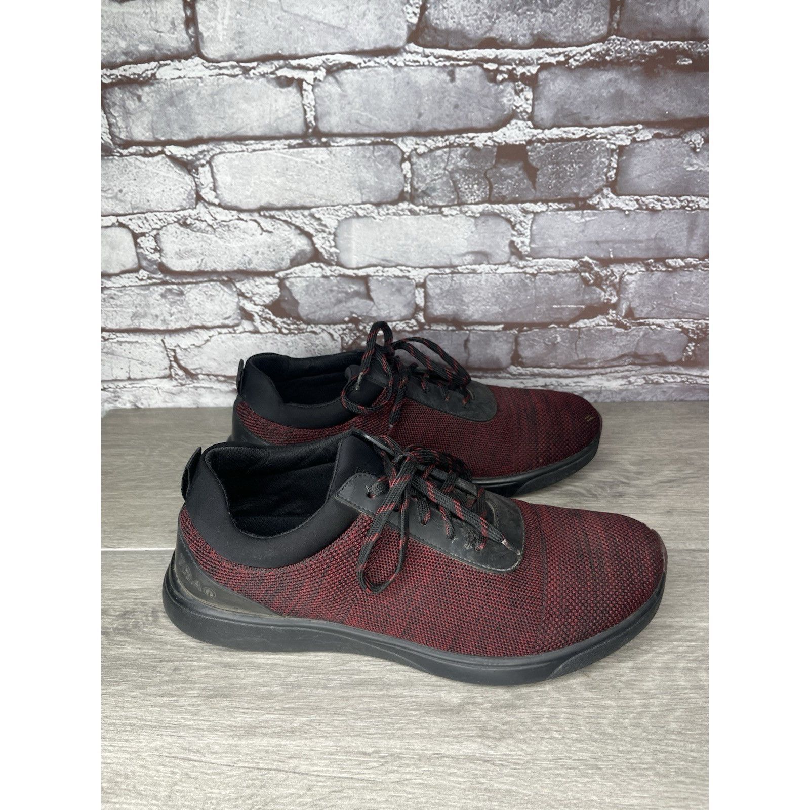 Allegri Alegria Traq Burgundy Black Fabric Lace Up Athletic Casual S Size US 11.5 / EU 44-45 - 10 Thumbnail