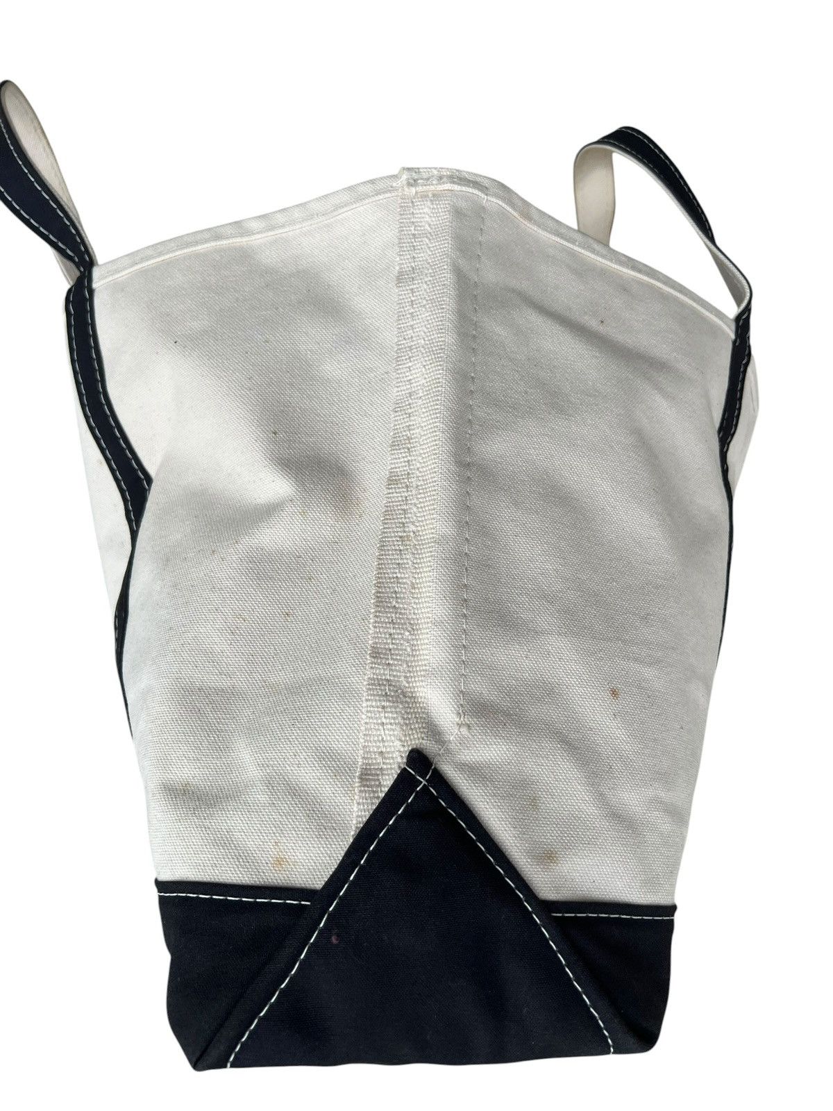 L.L. Bean 80s L.L. Bean Cotton Canvas White Black Big Tote Bag Size ONE SIZE - 10 Thumbnail