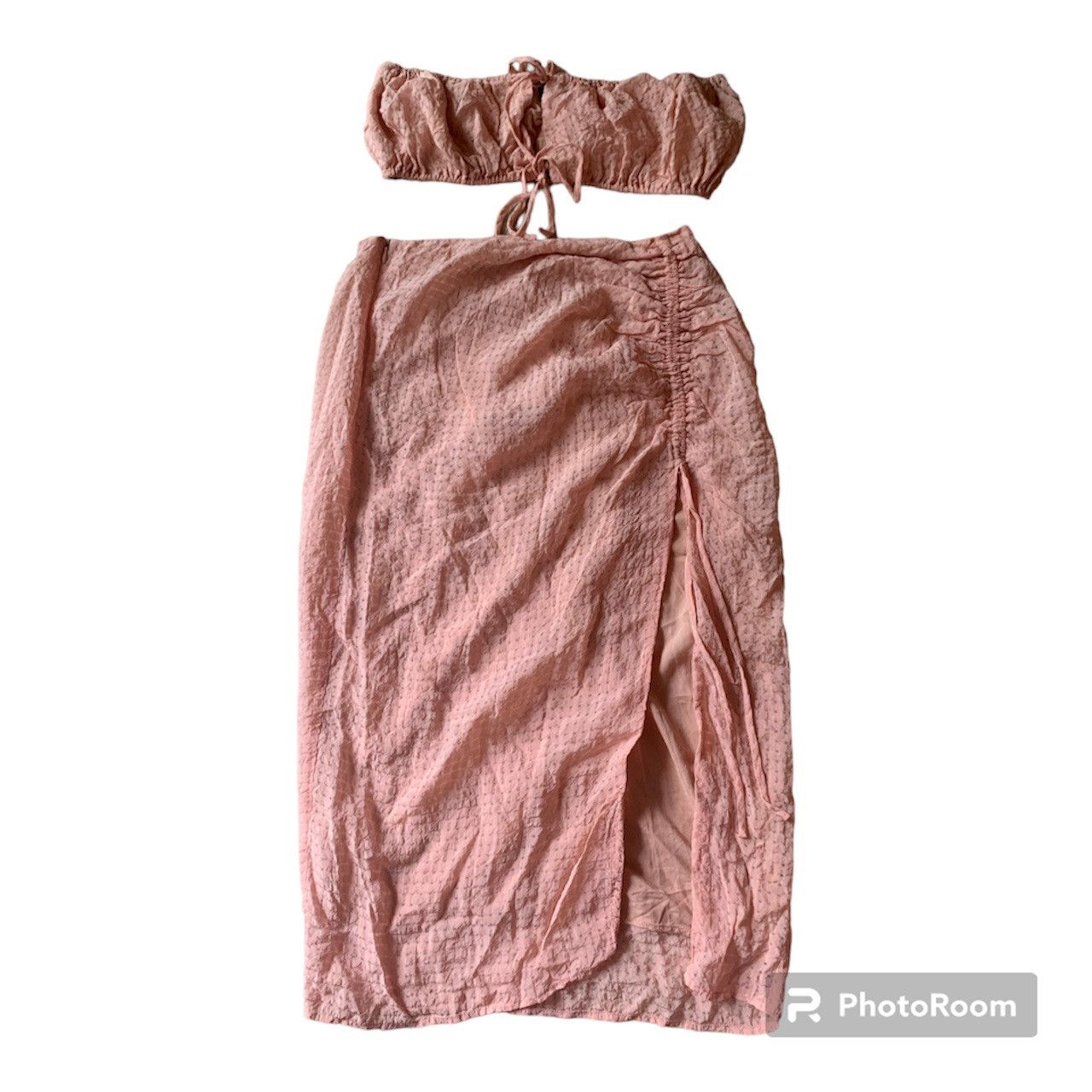 Designer Majorelle Two-Piece Bandeau & Slit Skirt Set Size M / US 6-8 / IT 42-44 - 9 Thumbnail