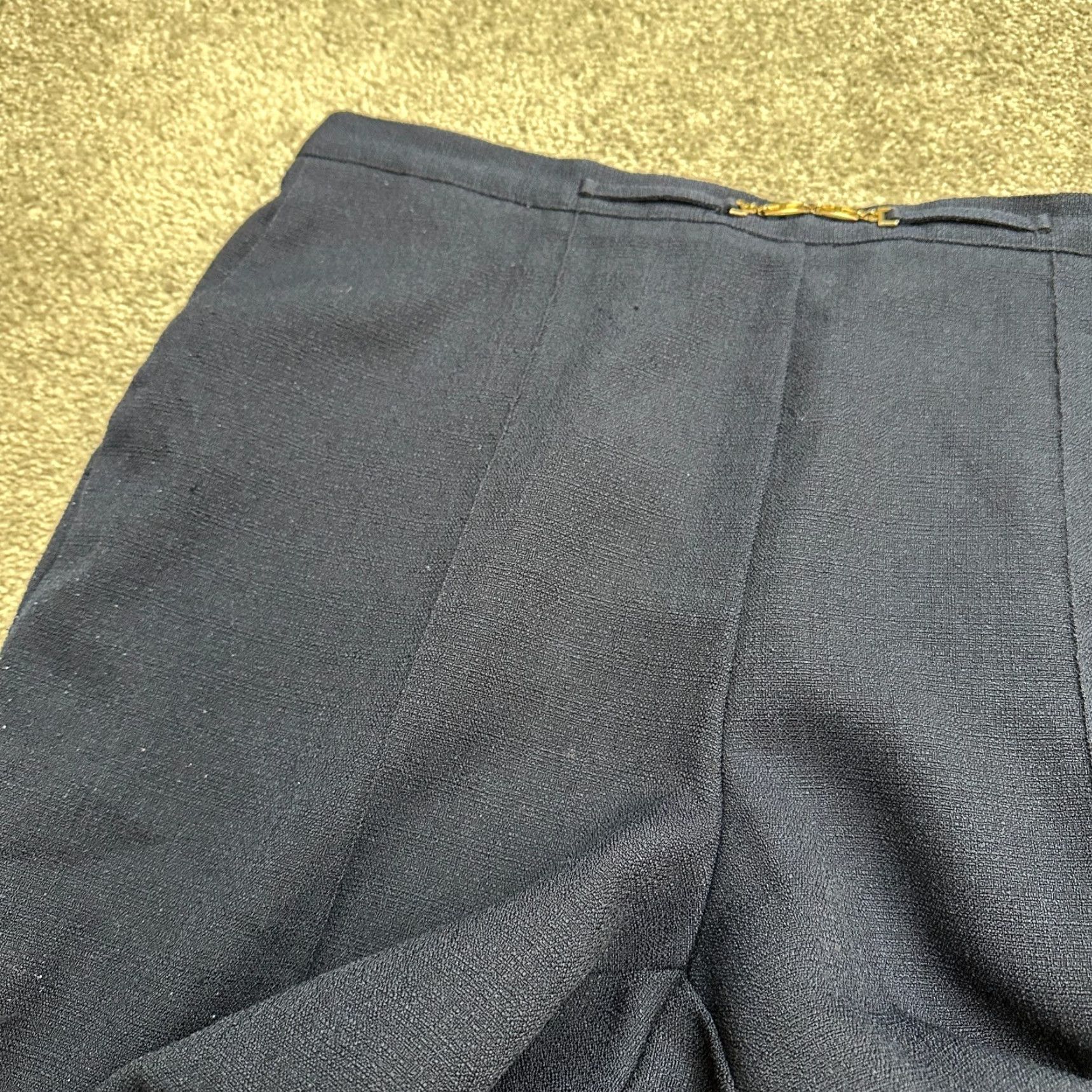 Vintage Alfred Dunner Dress Pants Women 14 Blue Pull On Straight 33x27 Vintage Regular Dress Pants, Blue, Solid, Preppy, Designer, 14 Size 36" / US 14 / IT 50 - 5 Thumbnail