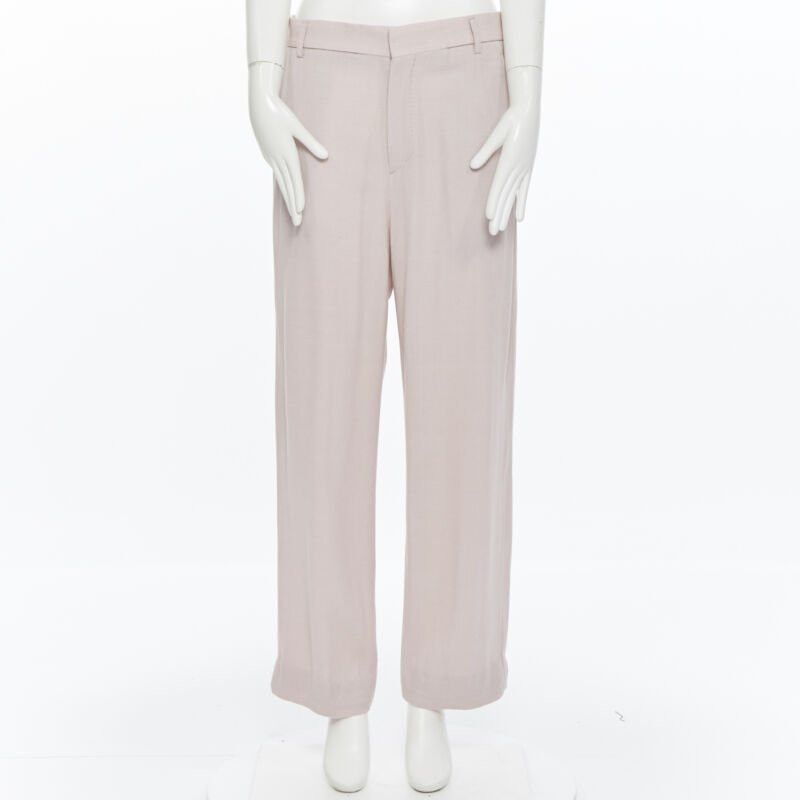 Haider Ackermann HAIDER ACKERMANN rayon wool blush pink wide leg trousers FR38 Size 27" / US 4 / IT 40 - 1 Thumbnail