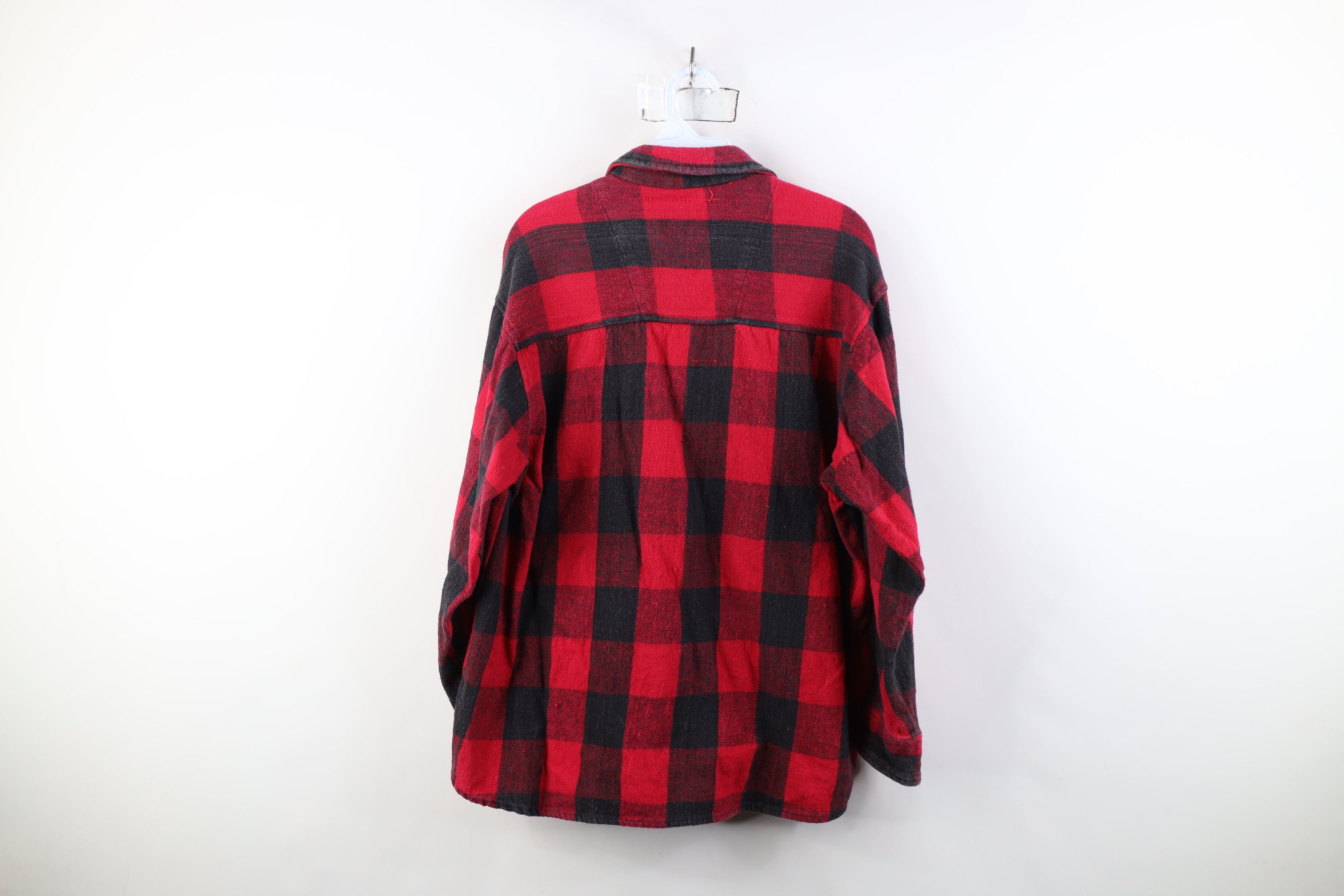 Vintage Vintage 90s Streetwear Heavyweight Button Shirt Plaid Size US XL / EU 56 / 4 - 12 Thumbnail
