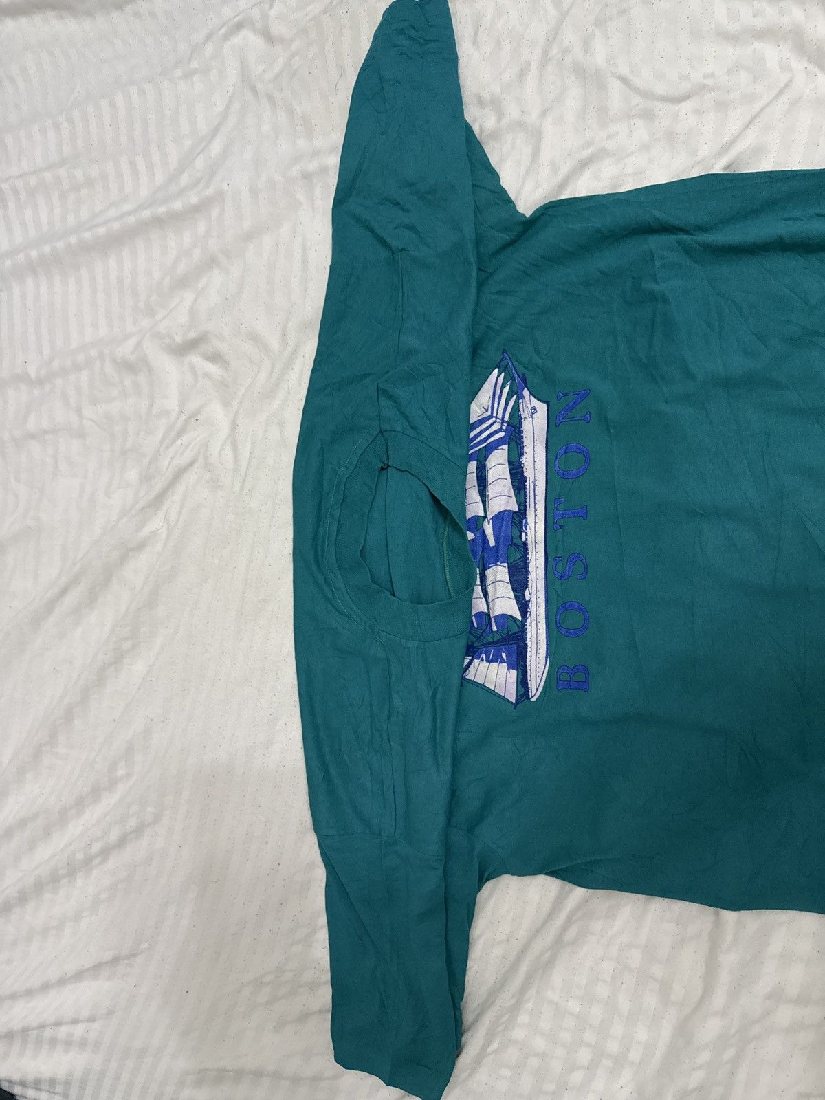 80s Hanes USA Vintage Boston Tee Single Stitch XL