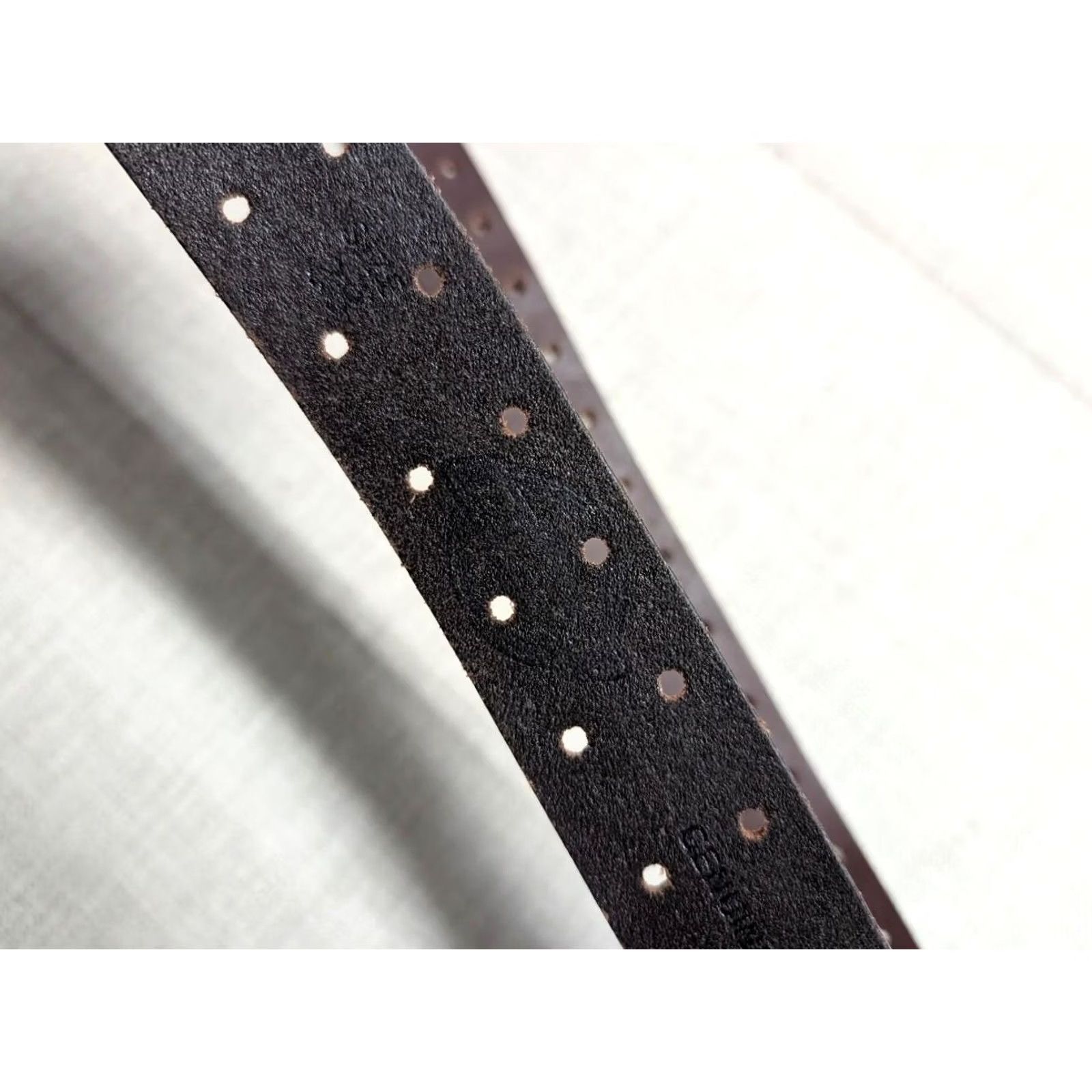 Dickies VINTAGE Dickies leather belt 38 brown cowhide full grain skate 1990s Mens 38" long 1-1/2" wide Size 38 - 3 Thumbnail