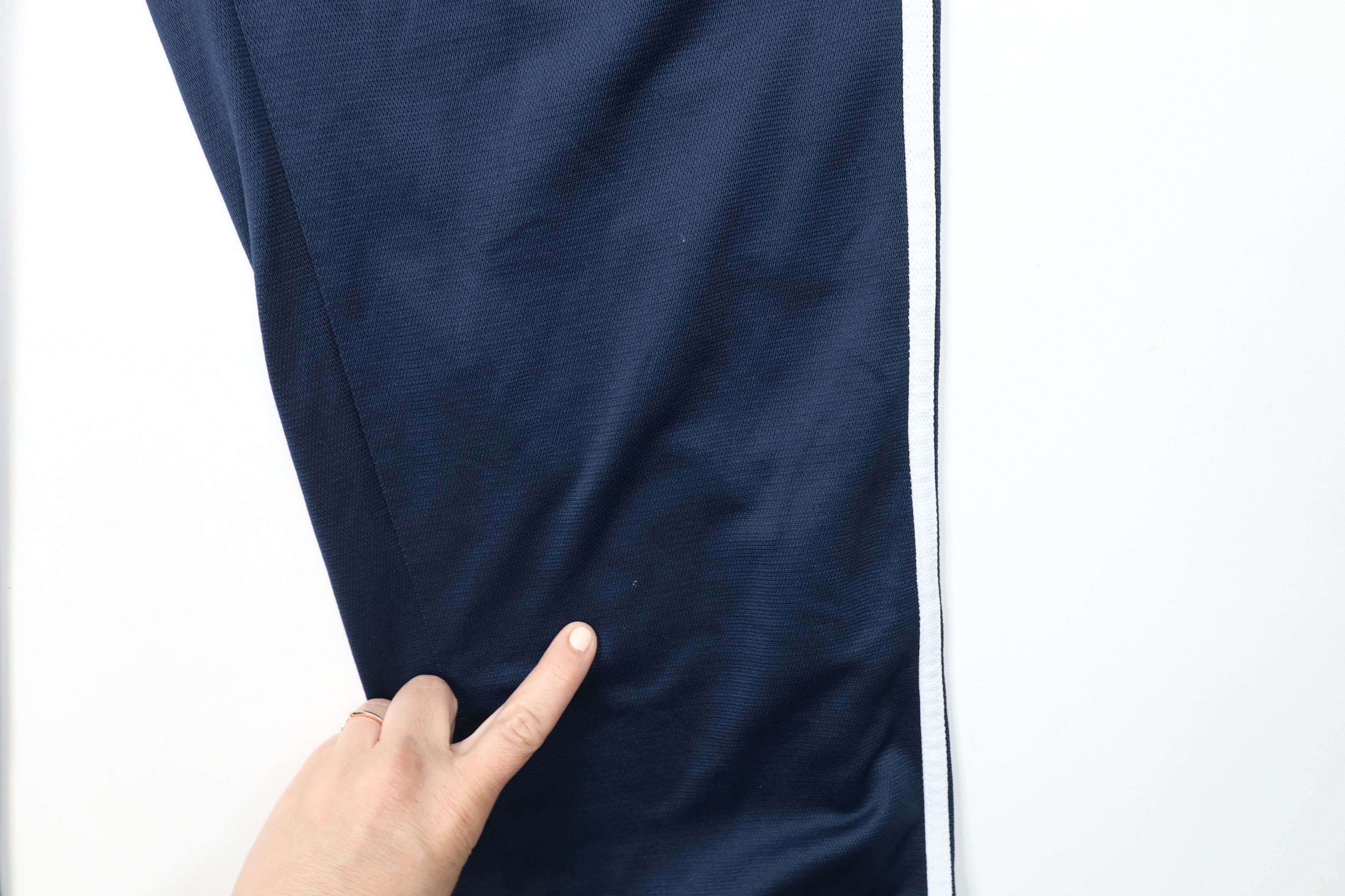 Nike × Vintage Vintage 90s Y2K Nike Scott Mini Swoosh Wide Leg Pants Blue Size US 36 / EU 52 - 5 Thumbnail