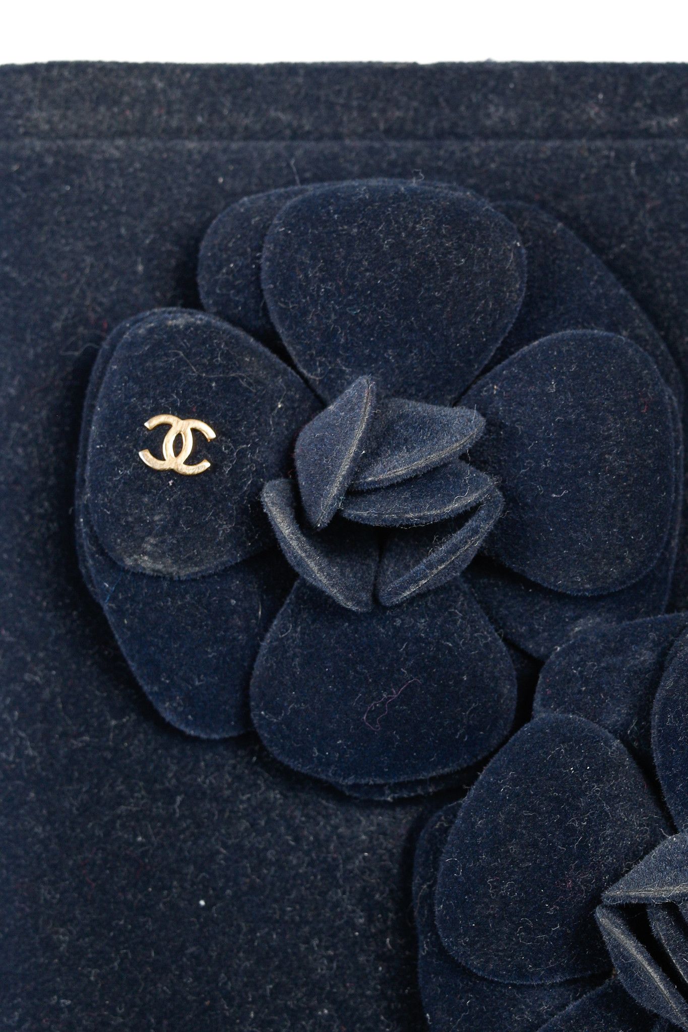 Chanel Chanel 11A Navy Velvet Camellia Rubber Rain Boots Size US 6.5 / IT 36.5 - 11 Thumbnail