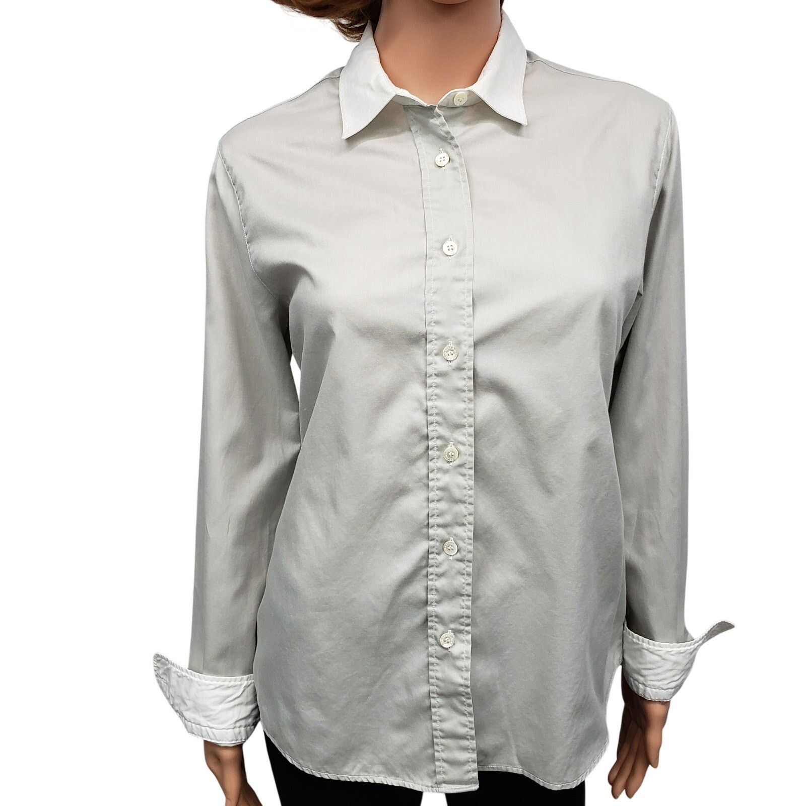 Amina Rubinacci Amina Rubinacci Napoli Shirt Made in Italy Two-tone L/S M Size M / US 6-8 / IT 42-44 - 10 Thumbnail