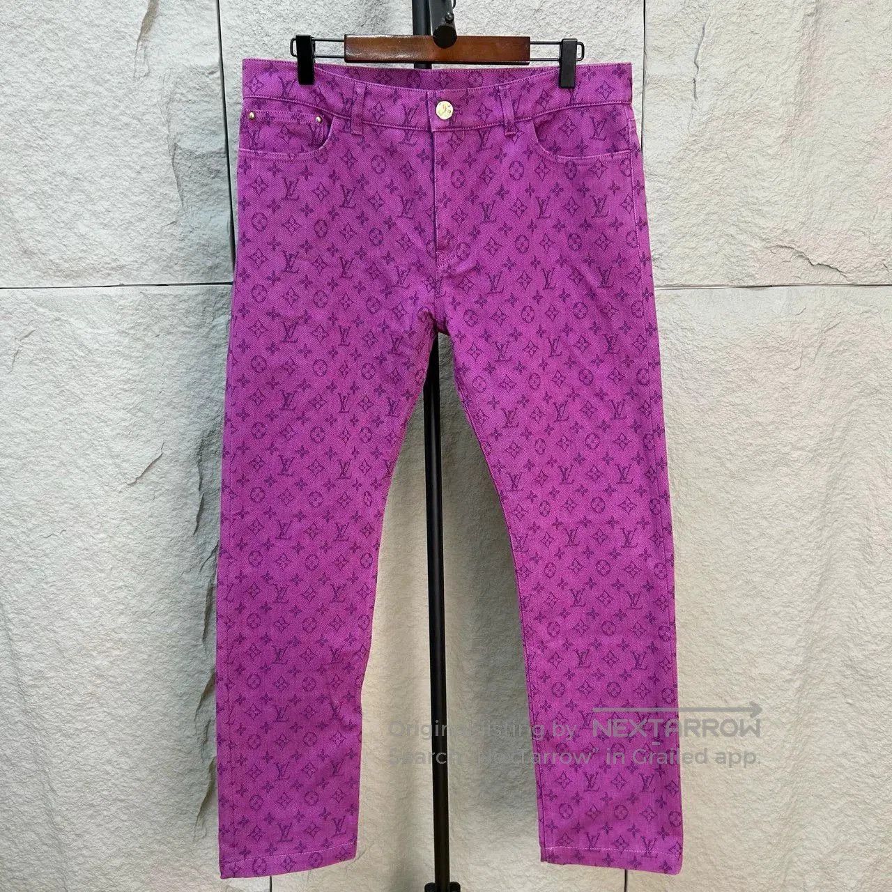 Louis Vuitton Louis Vuitton Purple Monogram Denim Jeans. Size US 32 / EU 48 - 1 Thumbnail
