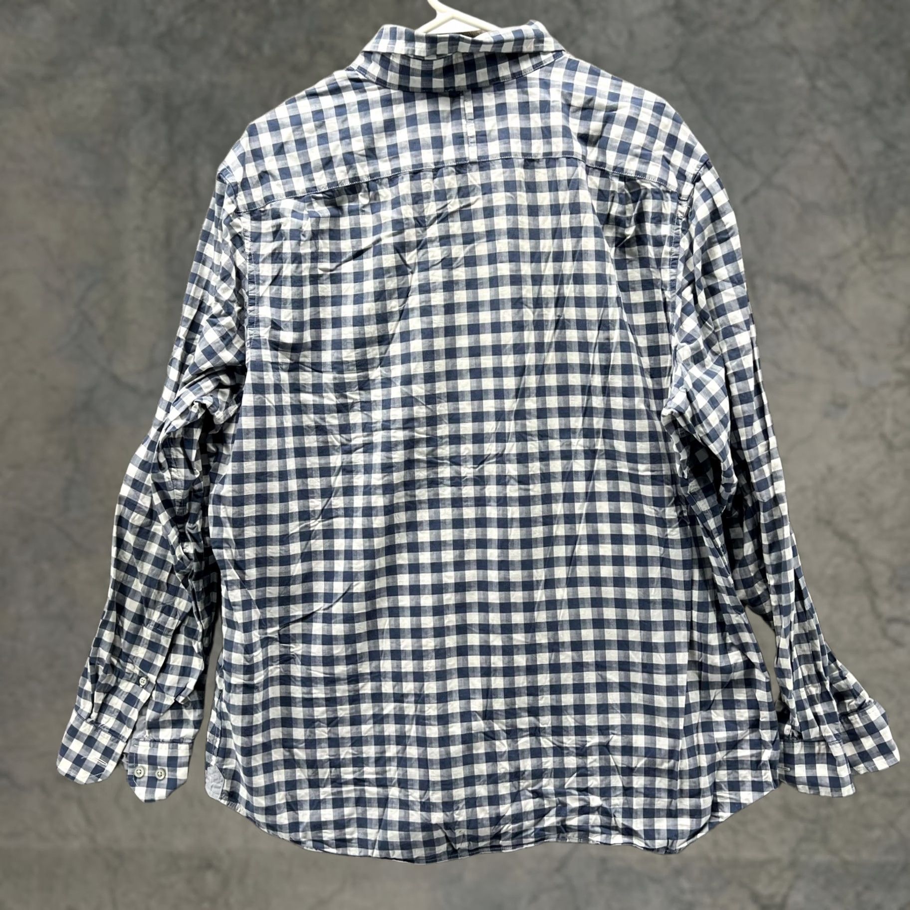 Banana Republic Banana Republic Shirt Mens XL Blue White Gingham Button-Down Long Sleeve Cotton Size US XL / EU 56 / 4 - 1 Thumbnail