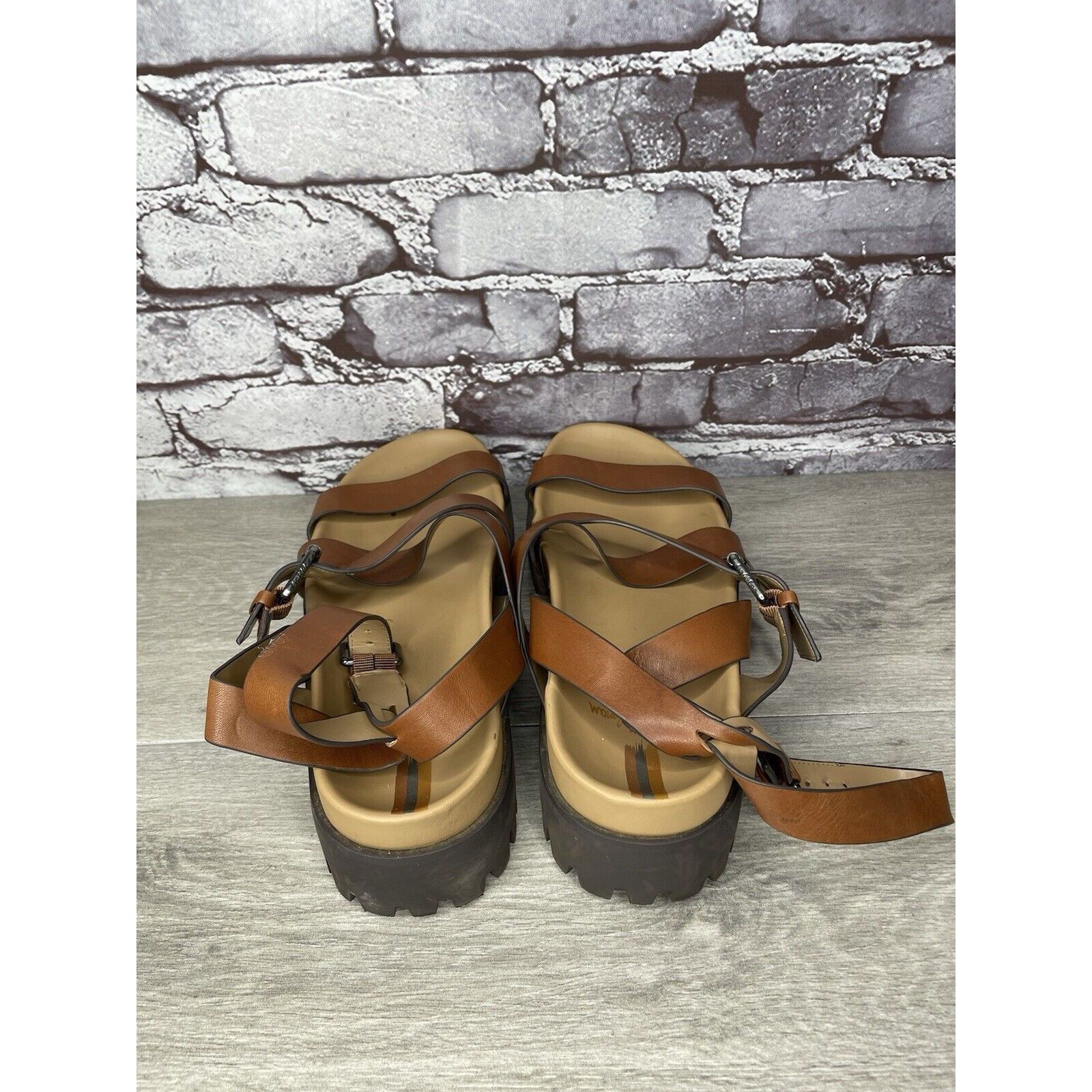 Sam Edelman Sam Edelman Eleanora Brown Leather Lug Sole Strap Sandals Wo Size US 11 / IT 41 - 4 Thumbnail