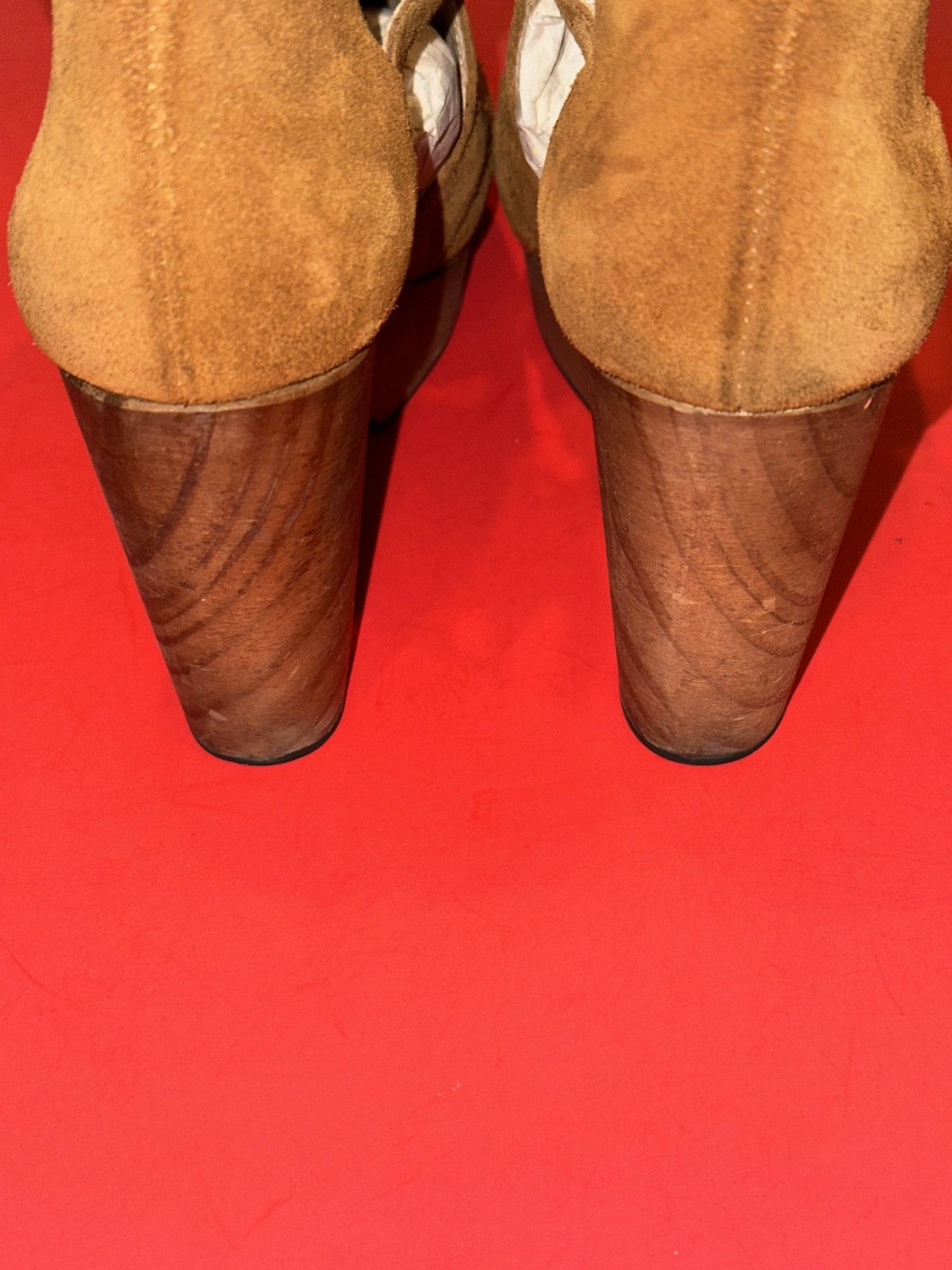 Free People Free People Cedar Wood Tan Suede Platform Clogs Heels 9 US Size US 9 / IT 39 - 7 Thumbnail