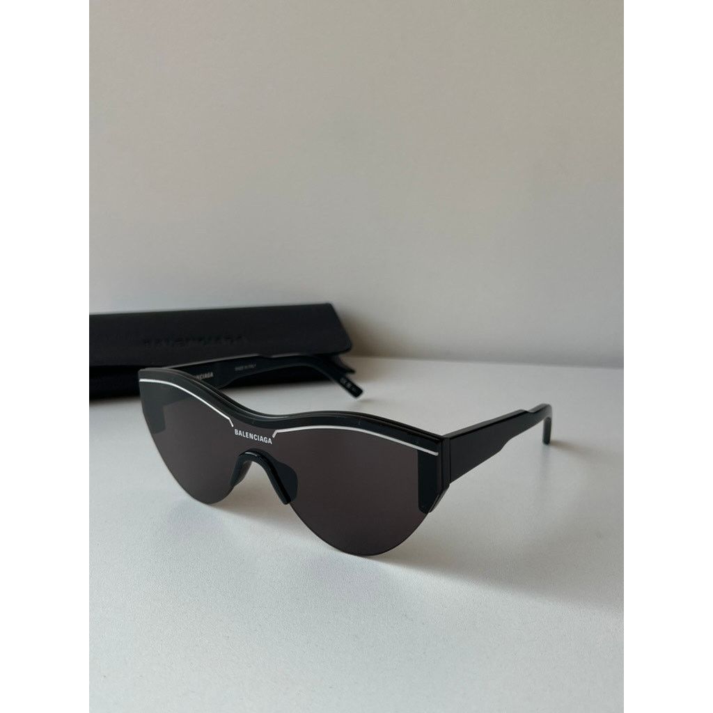 Balenciaga NEW Balenciaga BB0004S Ski Shield Sunglasses in Black Size ONE SIZE - 5 Thumbnail