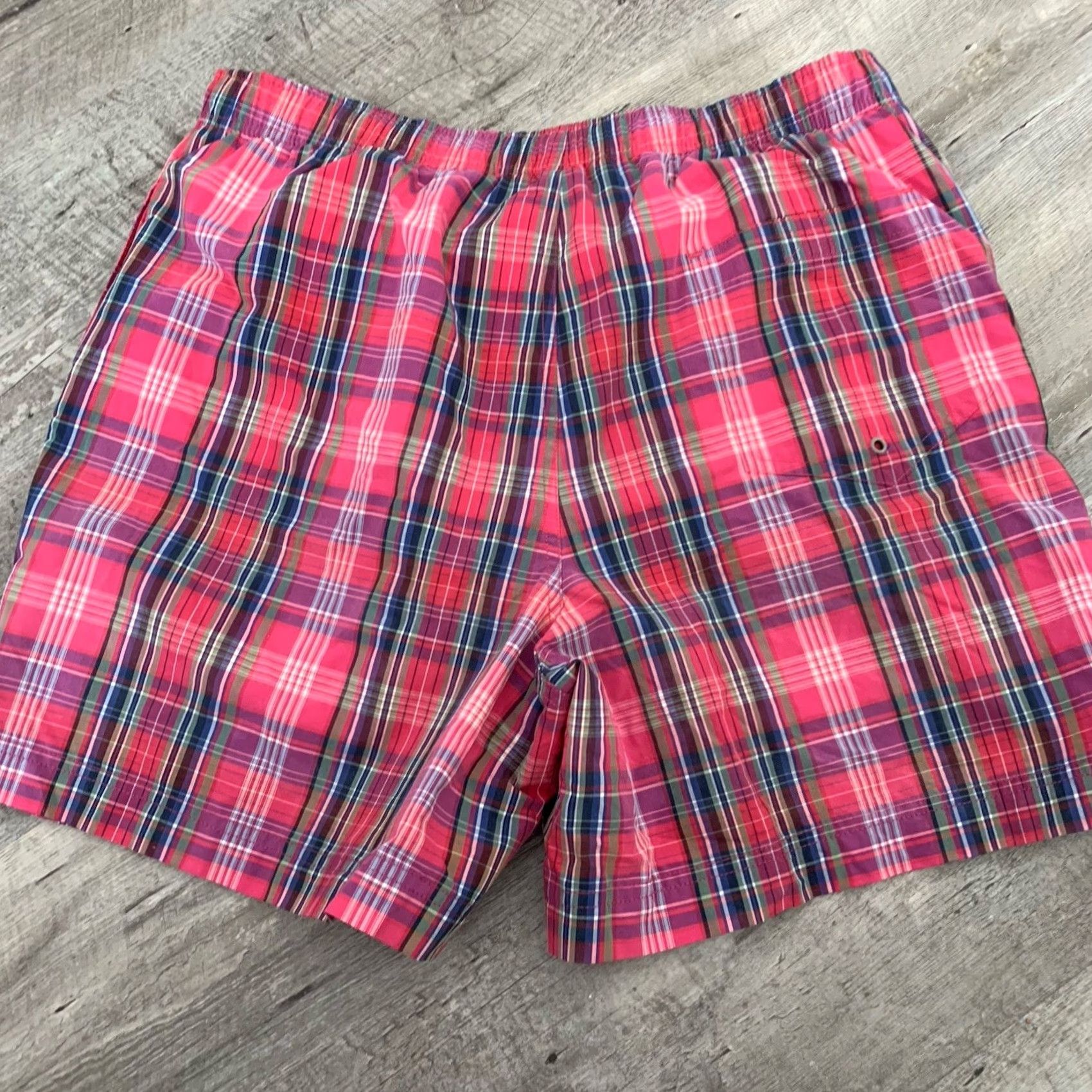 Vintage POLO SPORT Ralph Lauren Swim Trunks Mens Medium Dark Pink Plaid Lined Preppy Size US M / EU 48-50 / 2 - 4 Thumbnail