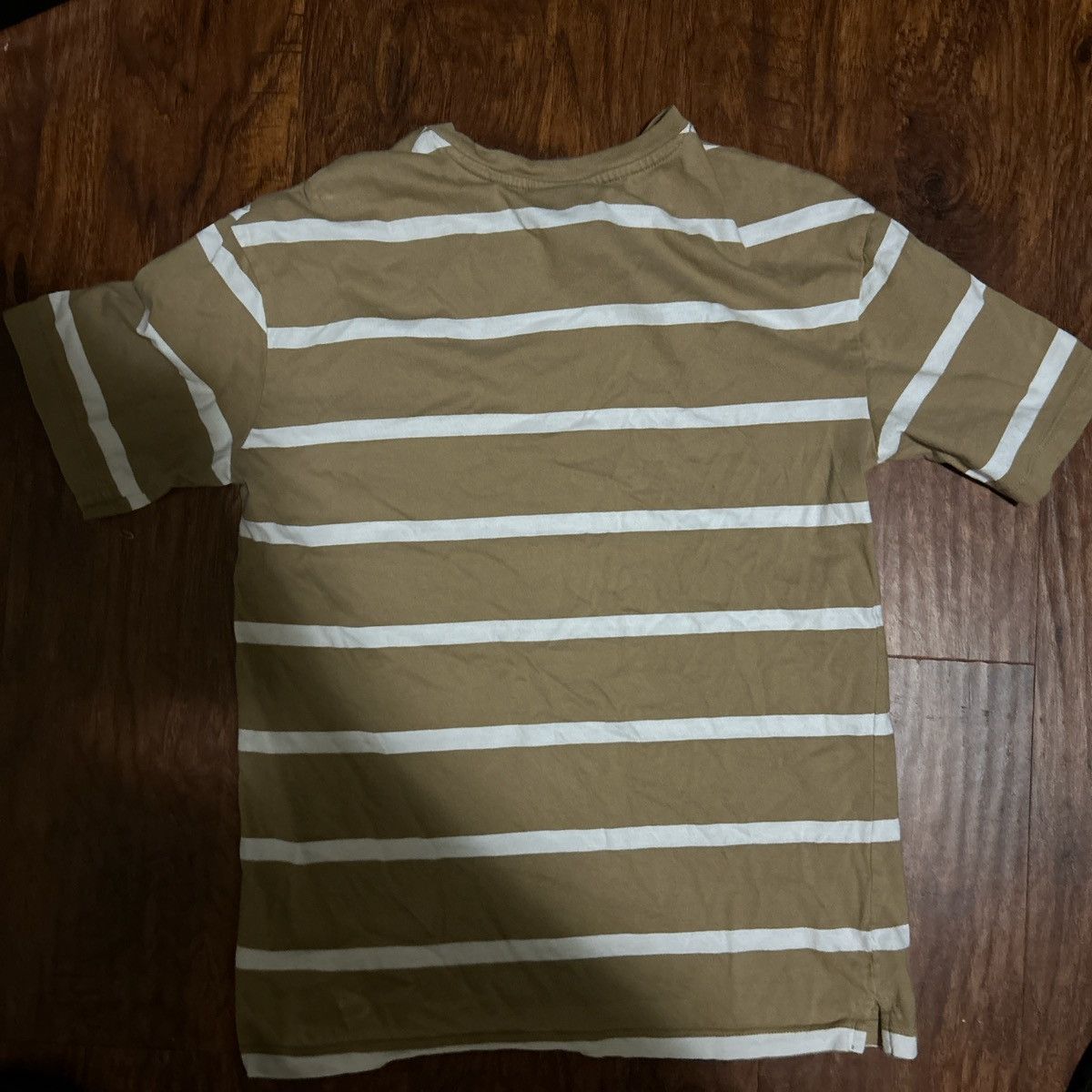 Other Striped tan and white hm short sleeve t shirt Size US M / EU 48-50 / 2 - 4 Thumbnail