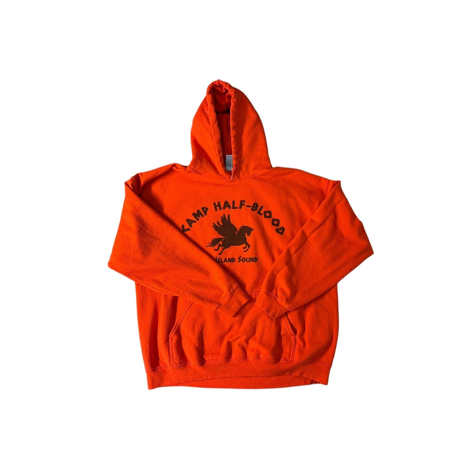 Gildan Gildian - XL Orange "Camp Half Blood" hooded sweatshirt Size US XL / EU 56 / 4 - 1 Thumbnail