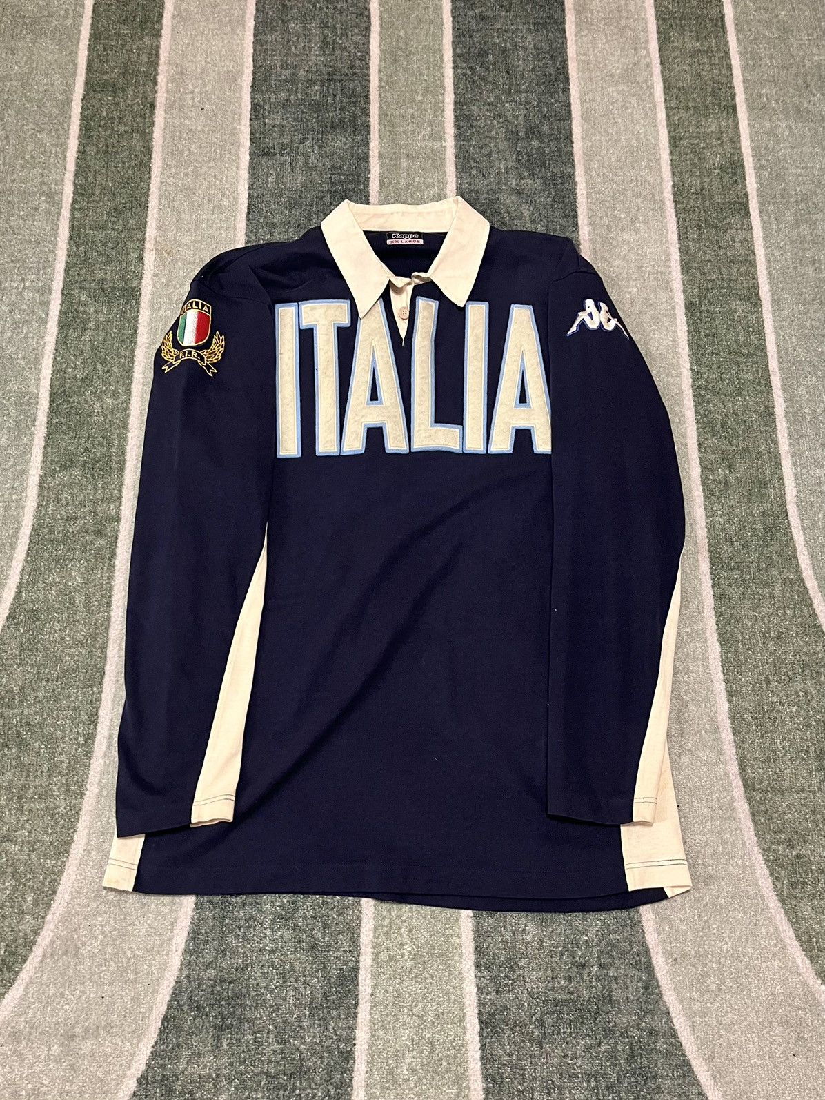 Kappa × Vintage Kappa Italia Italy Rugby Style Long Sleeve Polo Size US XXL / EU 58 / 5 - 1 Thumbnail