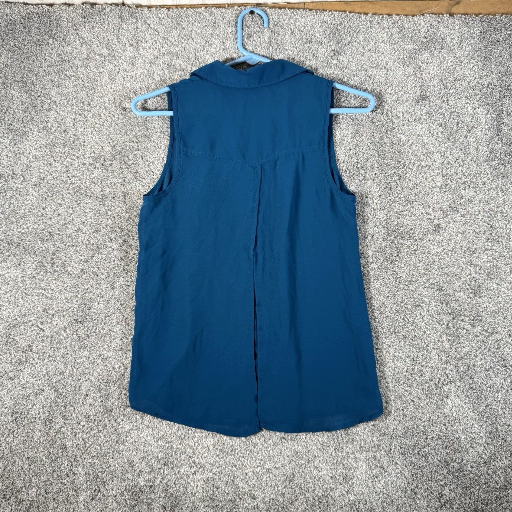 Vintage Six Degrees of Separation Top Blouse XS Sleeveless Lightweight Casual Summer Classic Blue Womens Size XS / US 0-2 / IT 36-38 - 7 Thumbnail