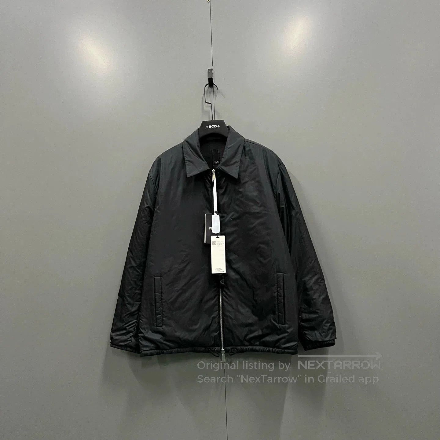 Fendi FENDI Black Logo Reversible Cotton Jacket. Size US S / EU 44-46 / 1 - 3 Thumbnail